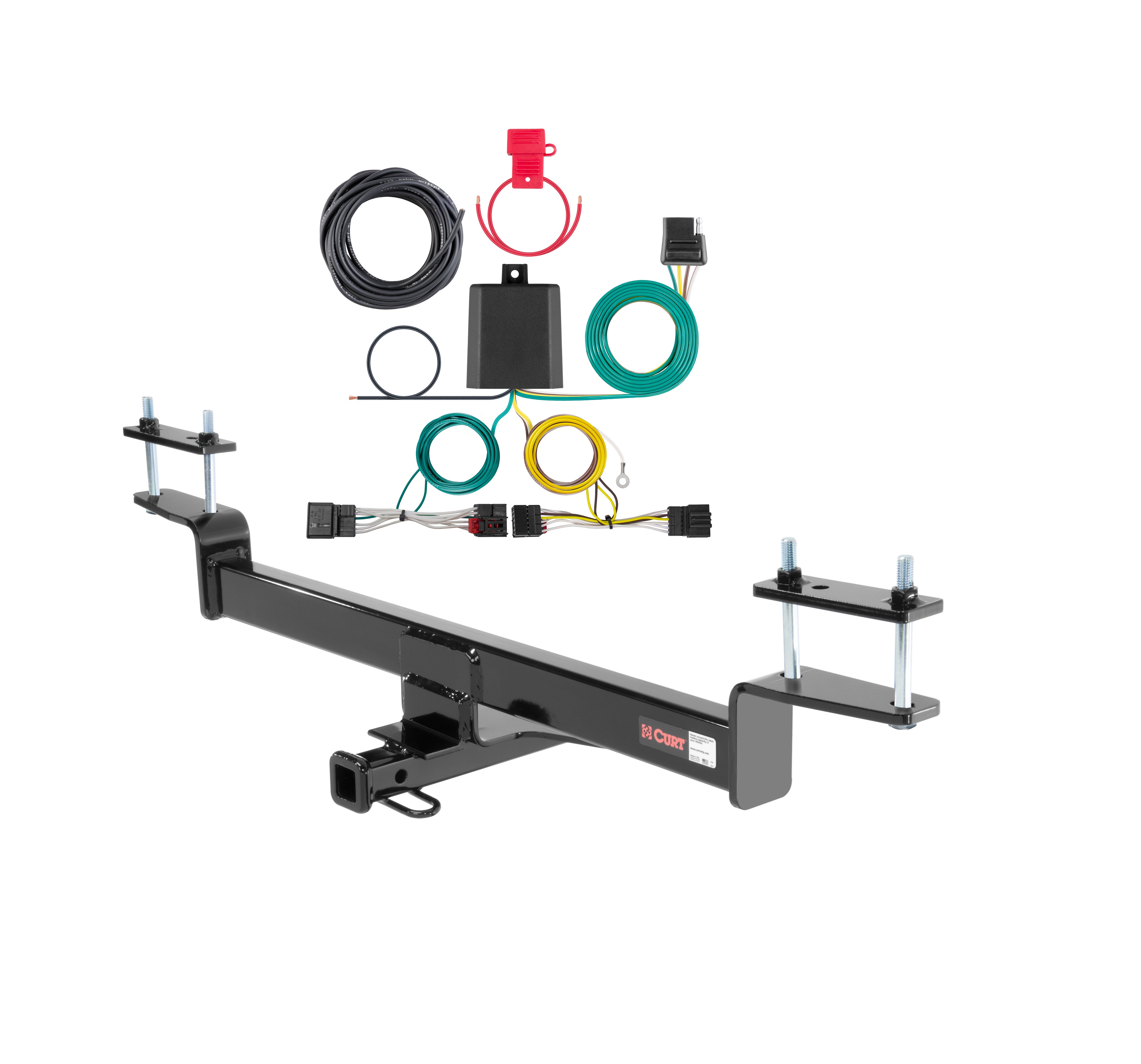 16 - 19 Volkswagen Passat Sedan, excluding hands free trunk Curt 1-1/4", Class 1 Trailer Tow Hitch + 4-flat Wiring Kit 11234 thumbnail 0