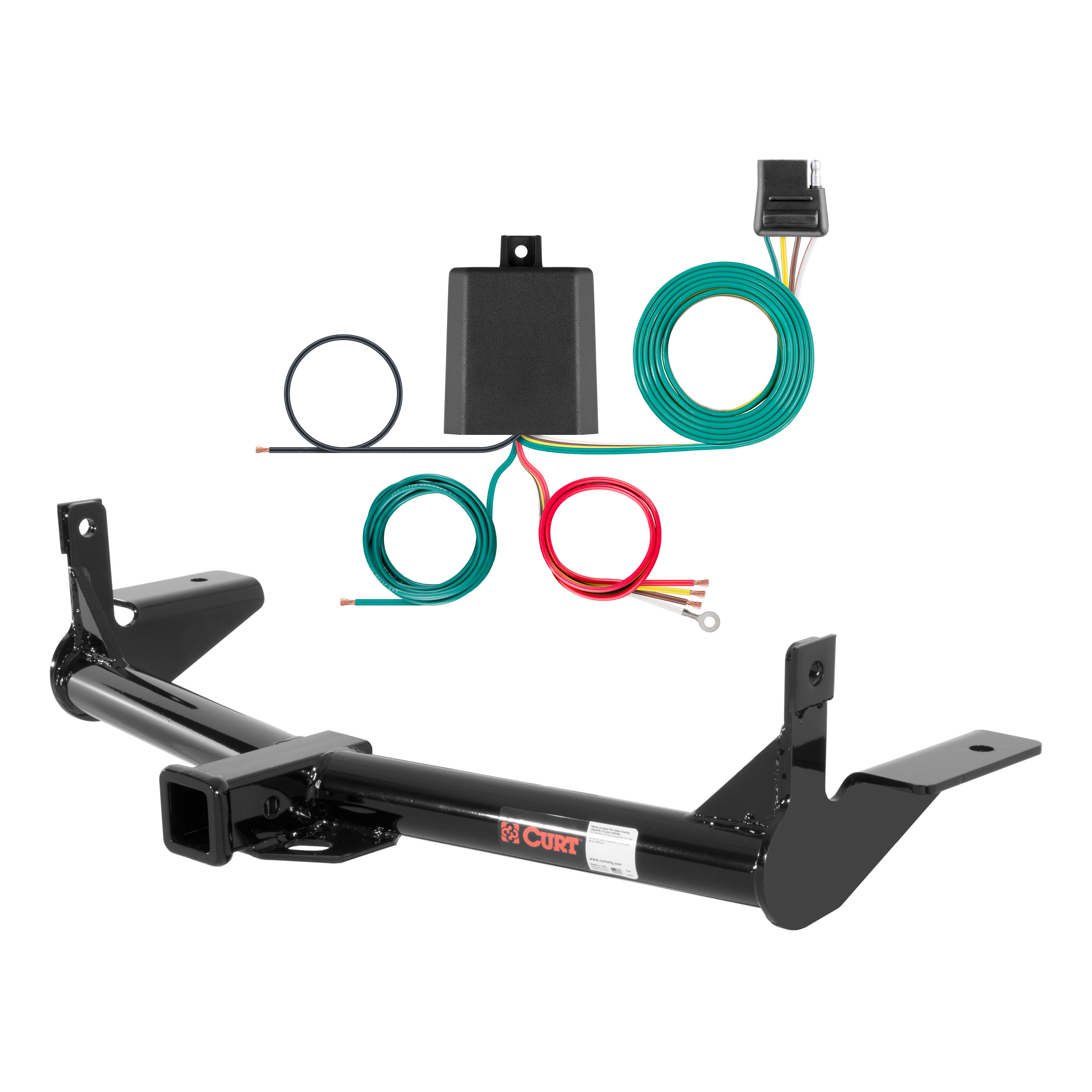 06 - 10 Ford Explorer Fits beneath factory 1-1/4" receiver hitch Curt 2", Class 3 Trailer Tow Hitch + 4-flat Wiring Kit 13112 thumbnail 0