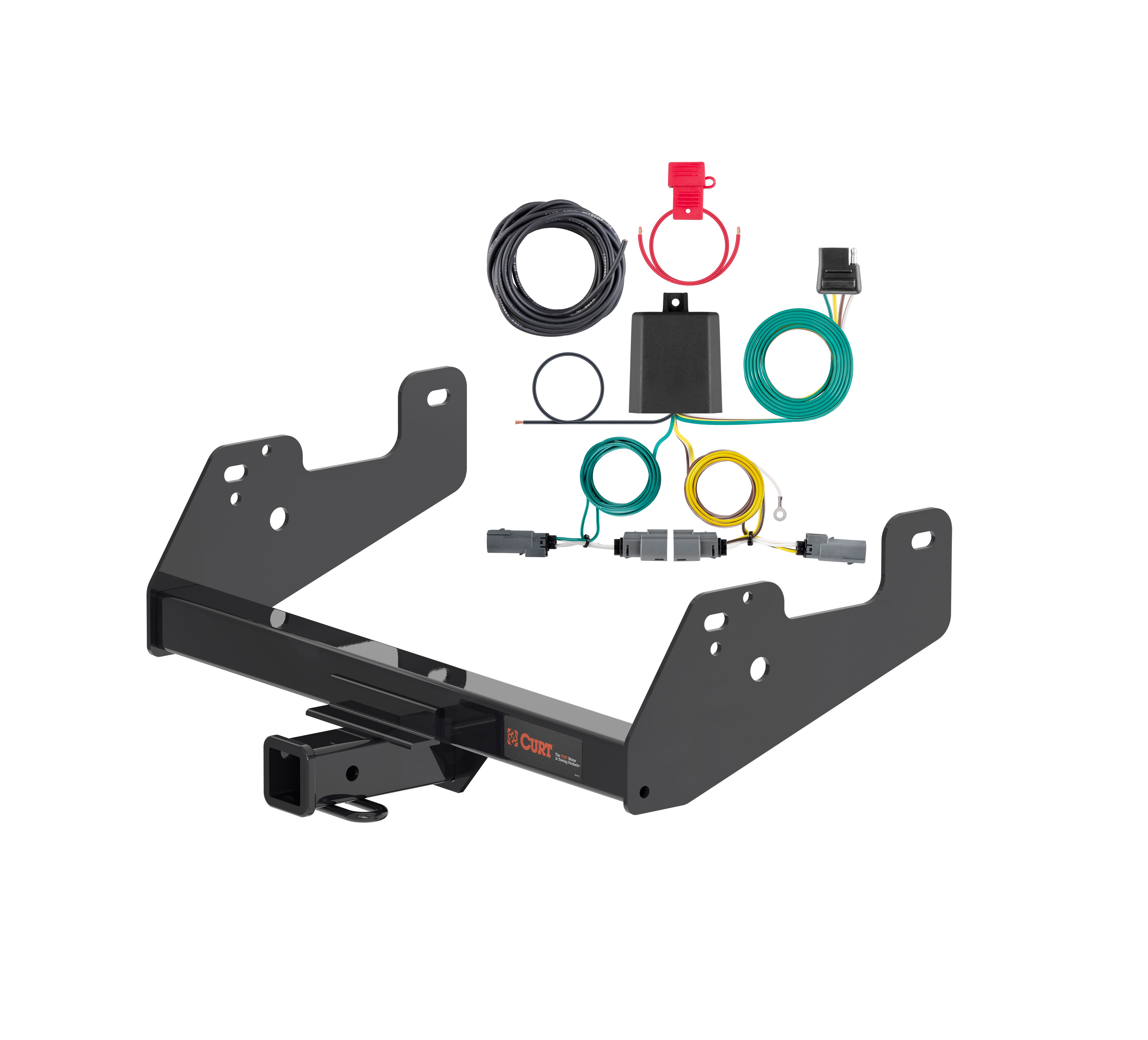 21 - 23 Ford F-150 w/o LED Tailights + Excluding factory receiver or Police Responder Curt 2", Class 3 Trailer Tow Hitch + 4-way Wiring Kit 13475 thumbnail 0