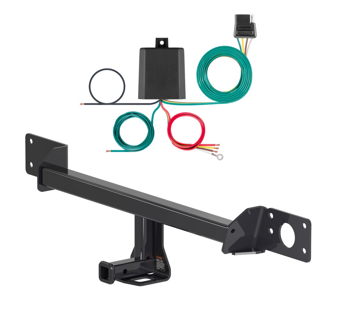 2015 - 2020 Mercedes-Benz C300 Sedan Curt 1-1/4", Class 1 Trailer Tow Hitch + 4-flat Wiring Kit 11485 thumbnail 0