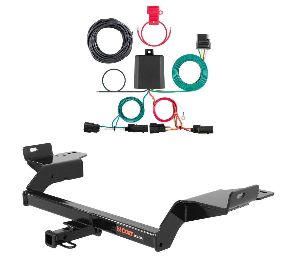 2013 - 2016 Ford Escape Excluding SE models Curt 1-1/4", Class 2 Trailer Tow Hitch + 4-flat Wiring Kit 12111 thumbnail 0