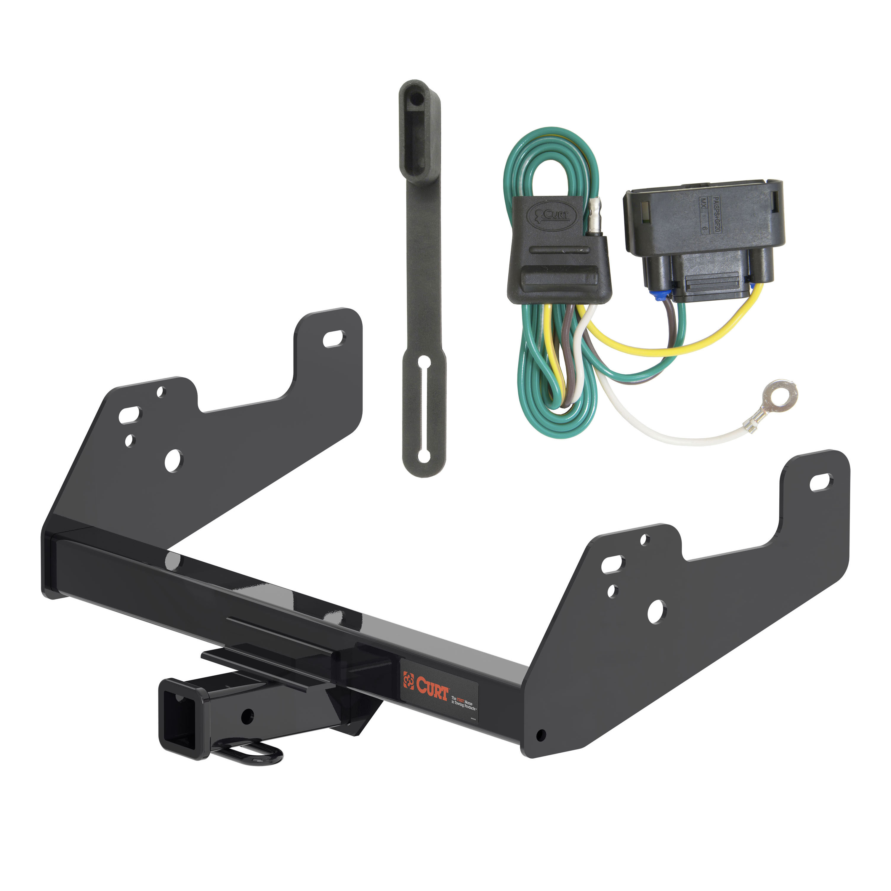 15 - 19 Ford F-150 Excluding factory receiver or Police Responder Curt 2", Class 3 Trailer Tow Hitch + 4-flat Wiring Kit 13475 thumbnail 0