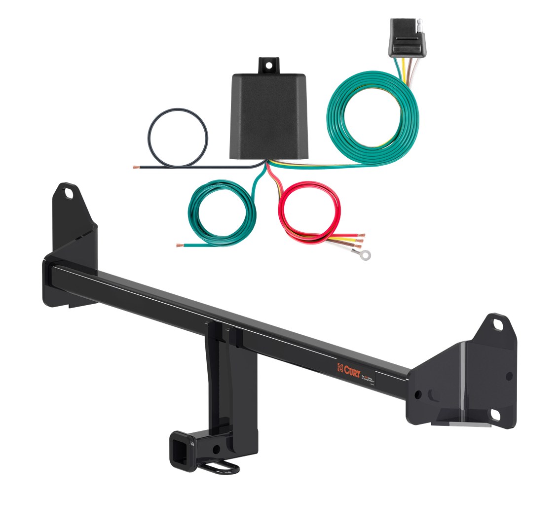 2016 - 2021 MINI Cooper Clubman Curt 1-1/4", Class 1 Trailer Tow Hitch + 4-flat Wiring Kit 11524 thumbnail 0