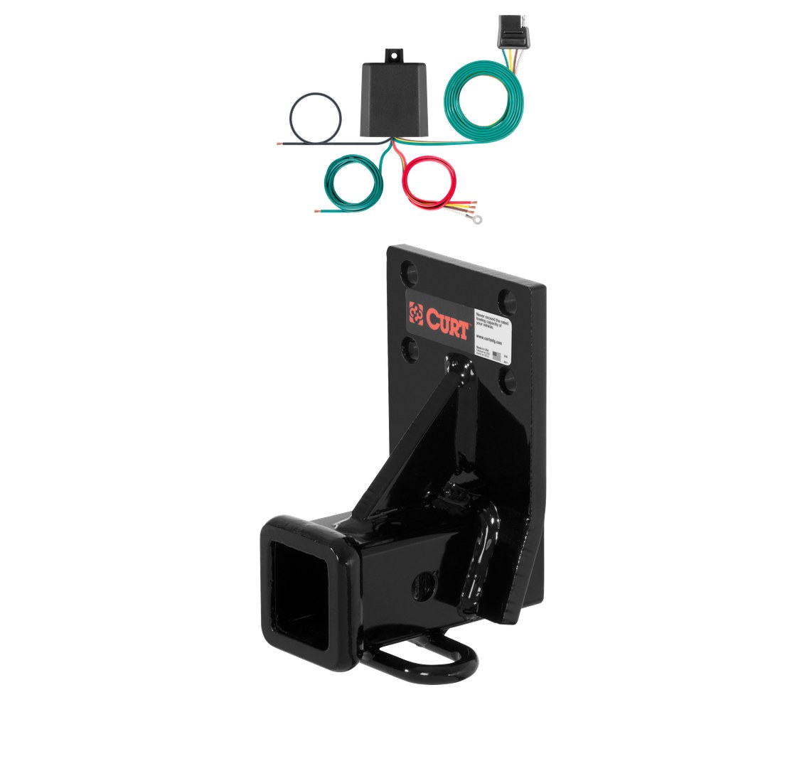 1992 - 2000 Mitsubishi Montero Curt 2", Class 3 Trailer Tow Hitch + 4-flat Wiring Kit 13091 thumbnail 0