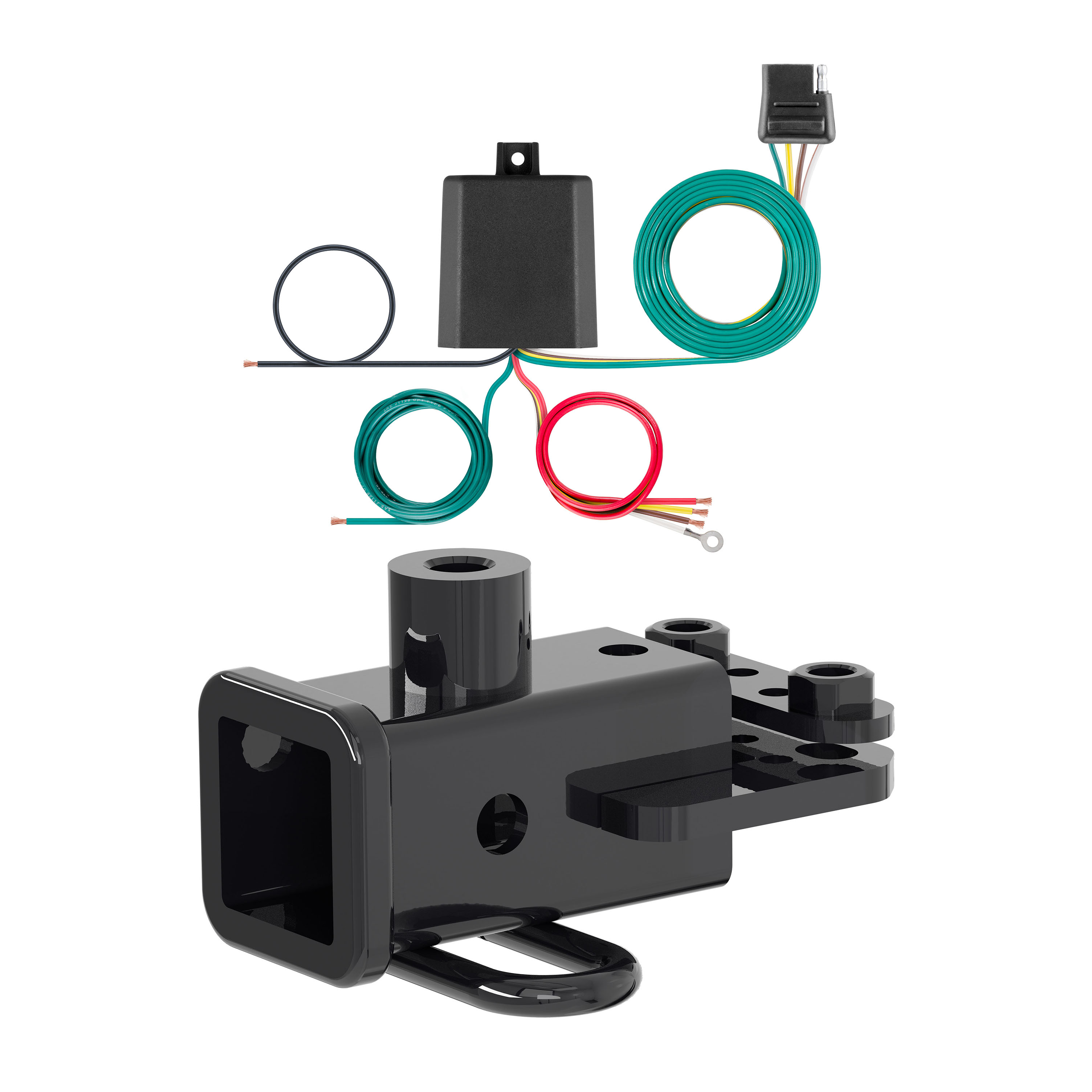 19 - 25 Ram 1500 With factory class 3 towing bumper Curt 2", Class 3 Trailer Tow Hitch + 4-flat Wiring Kit 13419 thumbnail 0