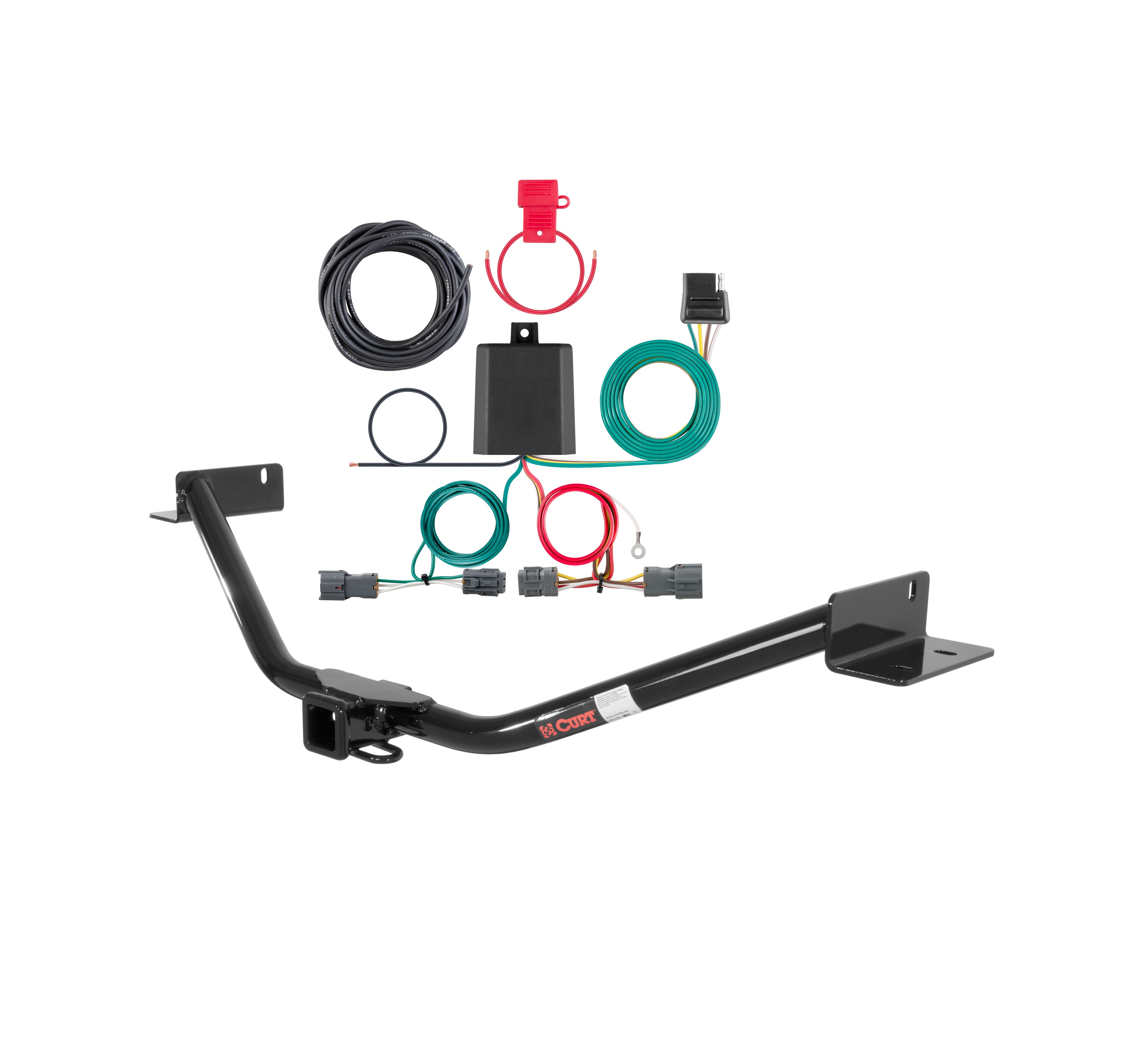 11 - 13 Kia Sorento Excluding SX Curt 2", Class 3 Trailer Tow Hitch + 4-flat Wiring Kit 13073 thumbnail 0