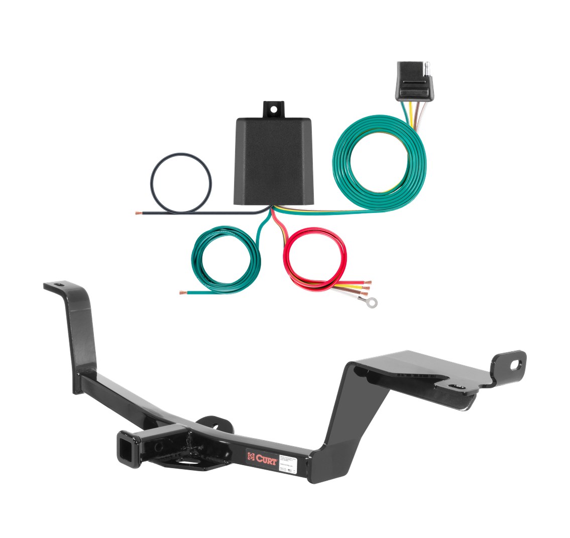 2005 - 2009 Kia Spectra Sedan Curt 1-1/4", Class 1 Trailer Tow Hitch + 4-flat Wiring Kit 11679 thumbnail 0