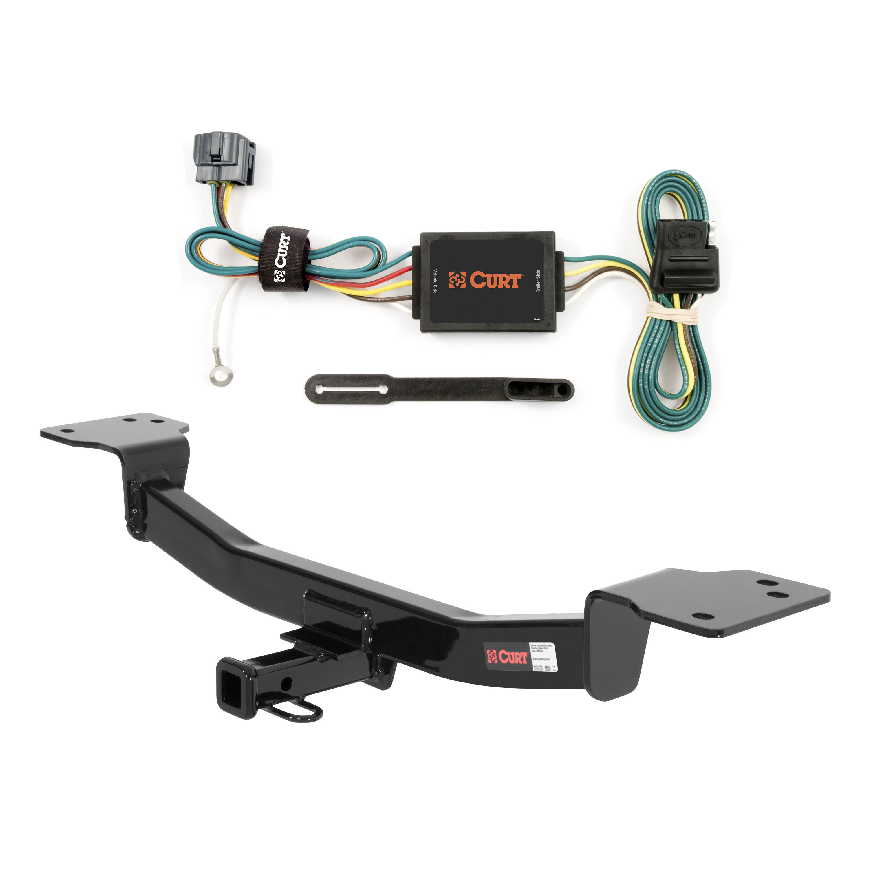 05 - 10 Kia Sportage Curt 1-1/4", Class 2 Trailer Tow Hitch + 4-flat Wiring Kit 12126 thumbnail 0