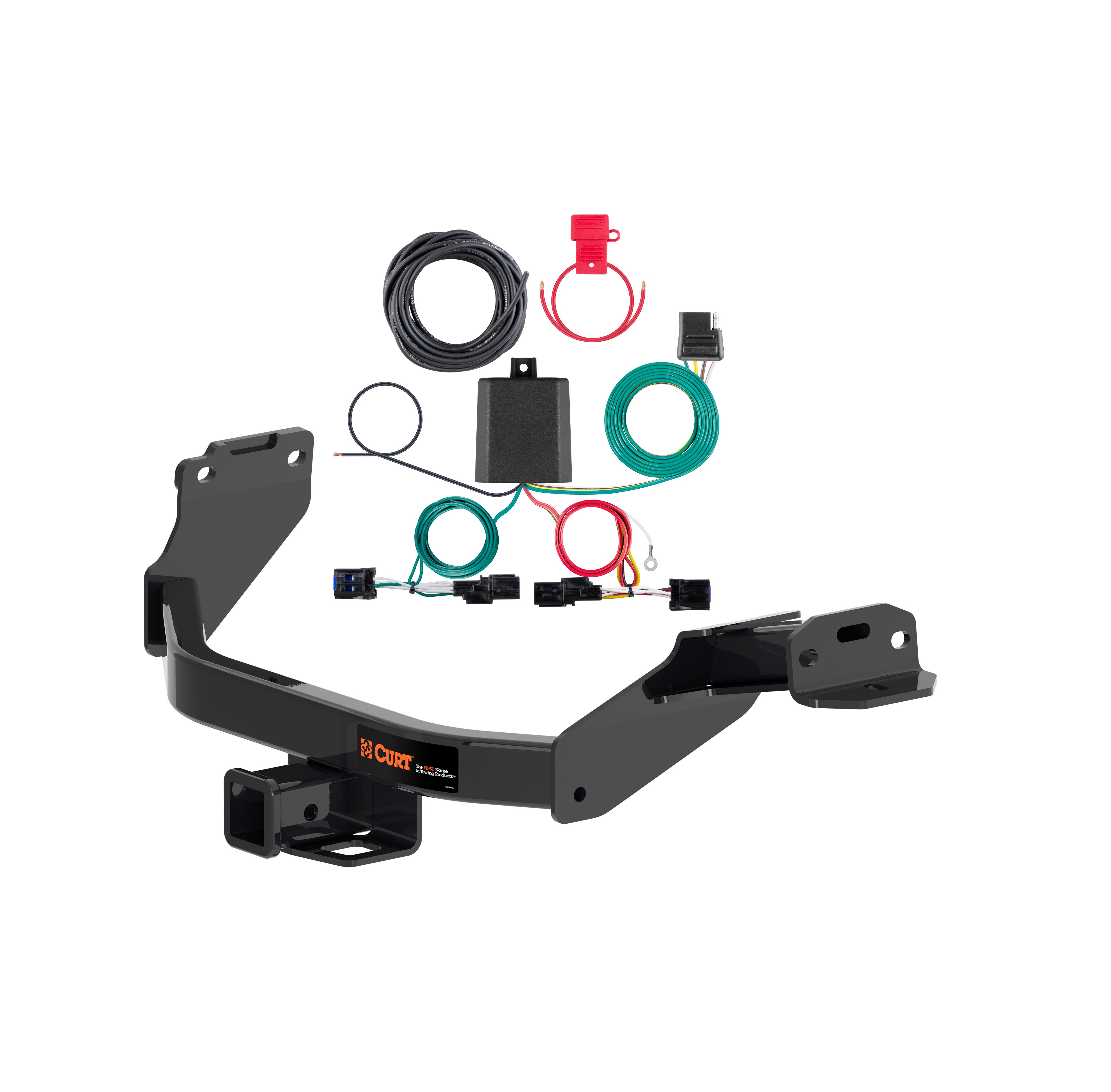 21 - 24 Kia Sorento w/ LED Tailights Curt 2", Class 3 Trailer Tow Hitch + 4-flat Wiring Kit 13473 thumbnail 0
