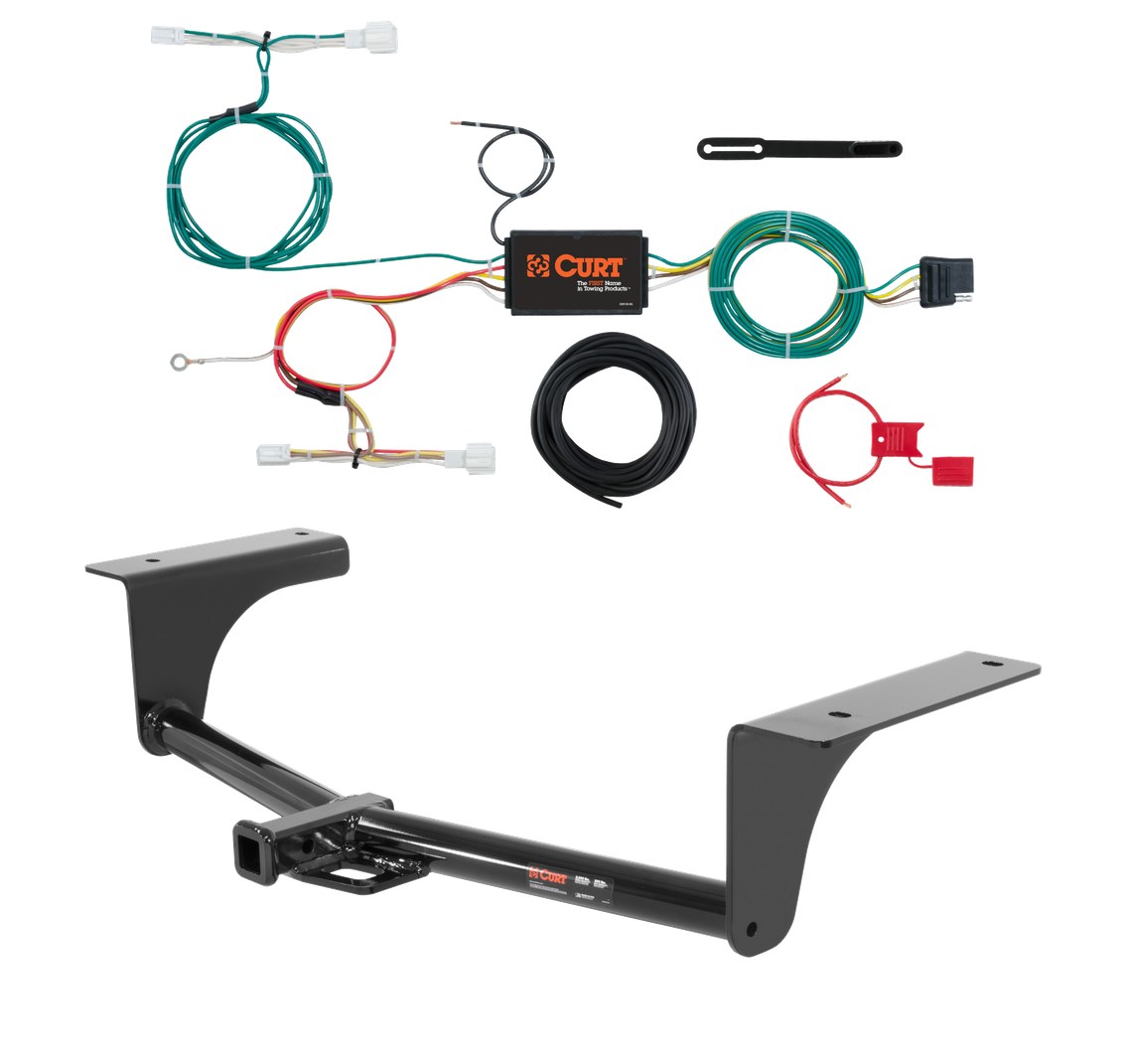 2018 - 2021 Mazda 6 Sedan Curt 1-1/4", Class 1 Trailer Tow Hitch + 4-flat Wiring Kit 11356 thumbnail 0
