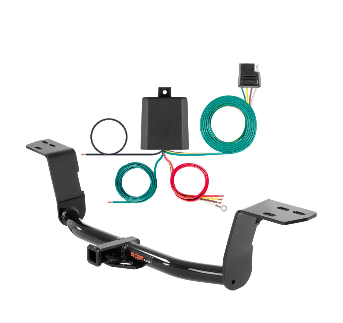 2017 - 2020 Lexus IS350 Sedan Curt 1-1/4", Class 1 Trailer Tow Hitch + 4-flat Wiring Kit 11389 thumbnail 0