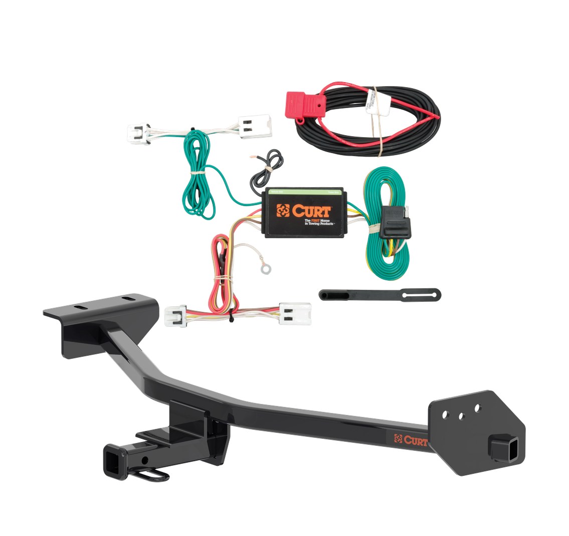 2018 - 2025 Nissan Leaf Curt 1-1/4", Class 1 Trailer Tow Hitch + 4-flat Wiring Kit 11648 thumbnail 0