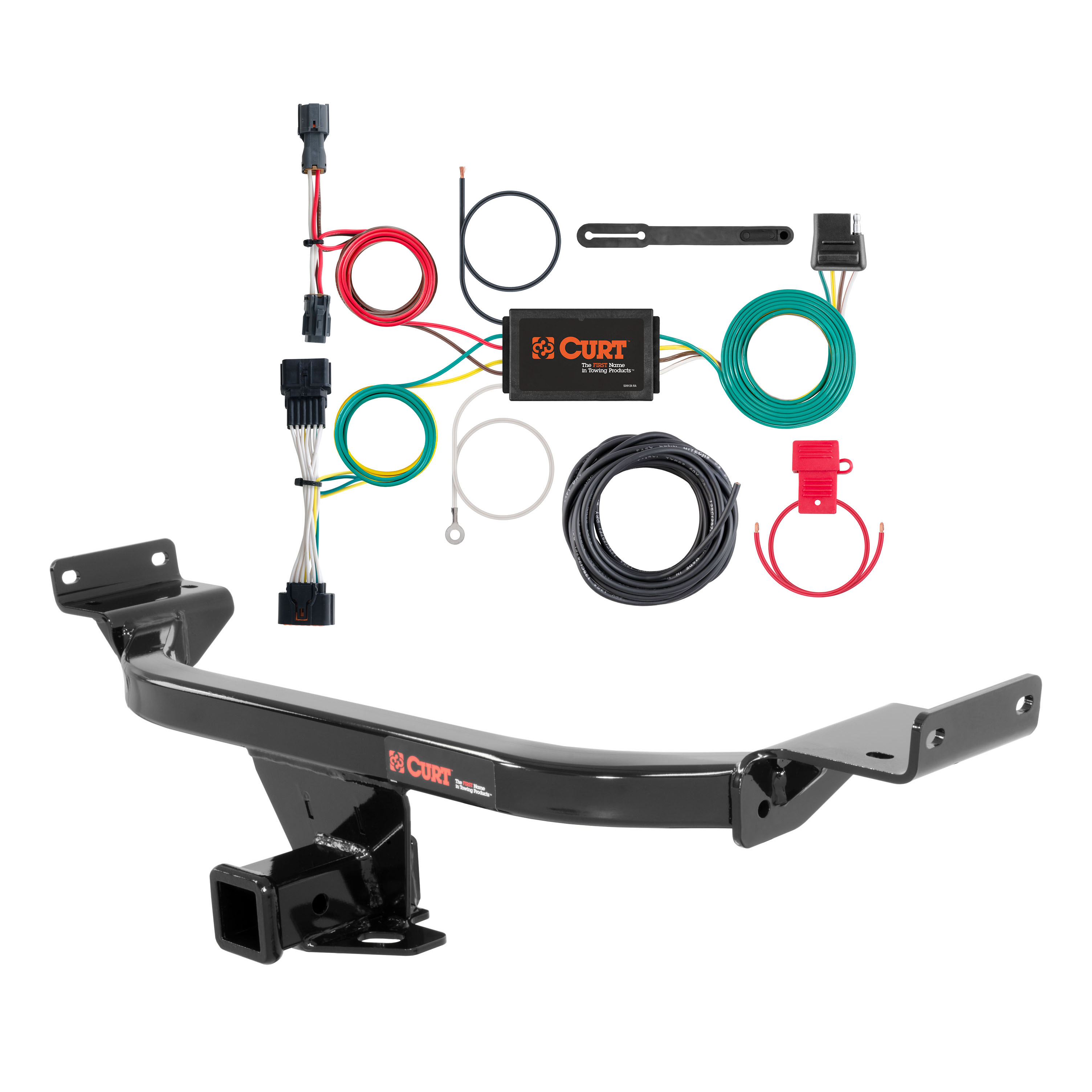 17 - 22 Kia Sportage Curt 2", Class 3 Trailer Tow Hitch + 4-flat Wiring Kit 13281 thumbnail 0