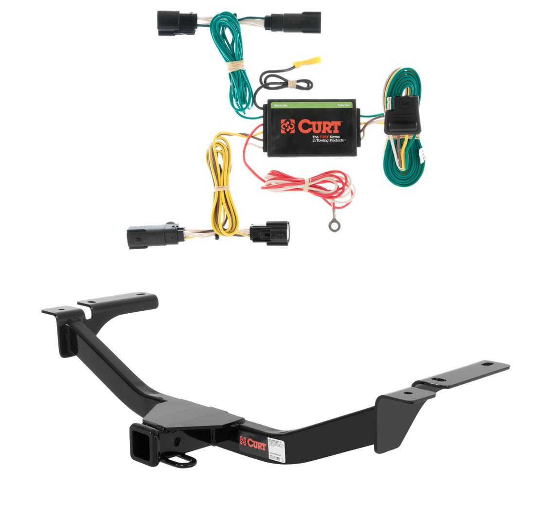 2011 - 2015 Lincoln MKX Fits beneath factory 1-1/4" receiver Curt 2", Class 3 Trailer Tow Hitch + 4-flat Wiring Kit 13067 thumbnail 0