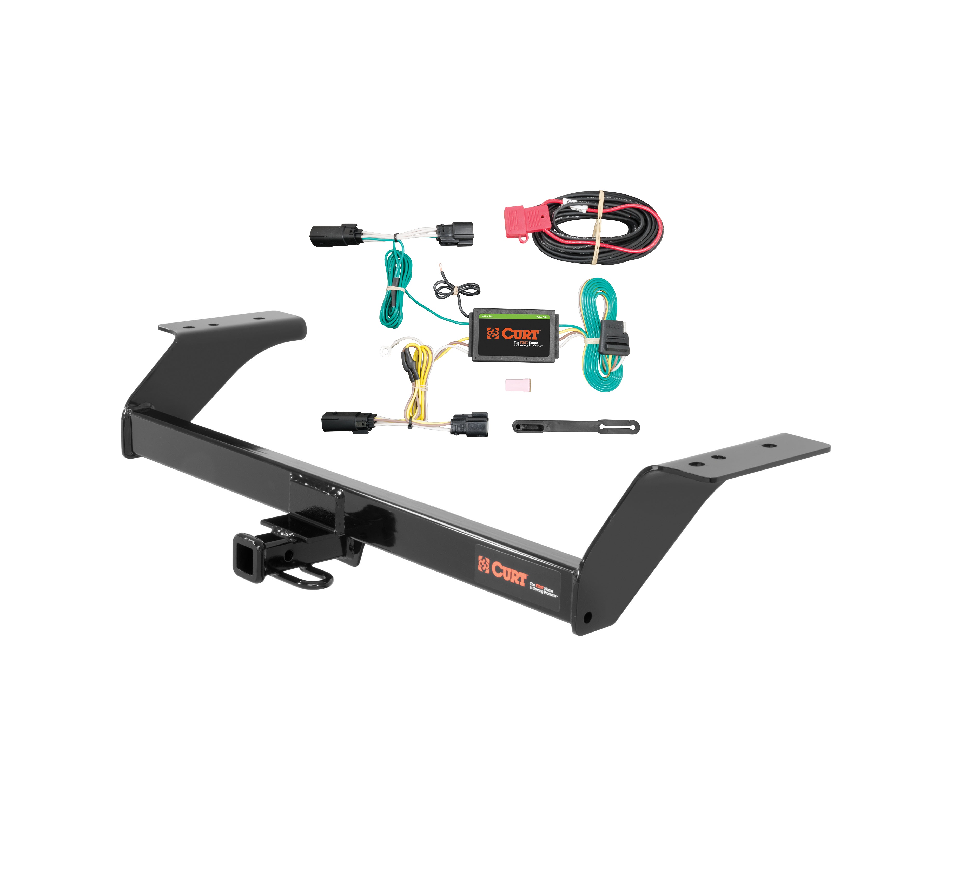 17 - 20 Lincoln MKZ Excluding 3.0L AWD Curt 1-1/4", Class 2 Trailer Tow Hitch + 4-flat Wiring Kit 12091 thumbnail 0