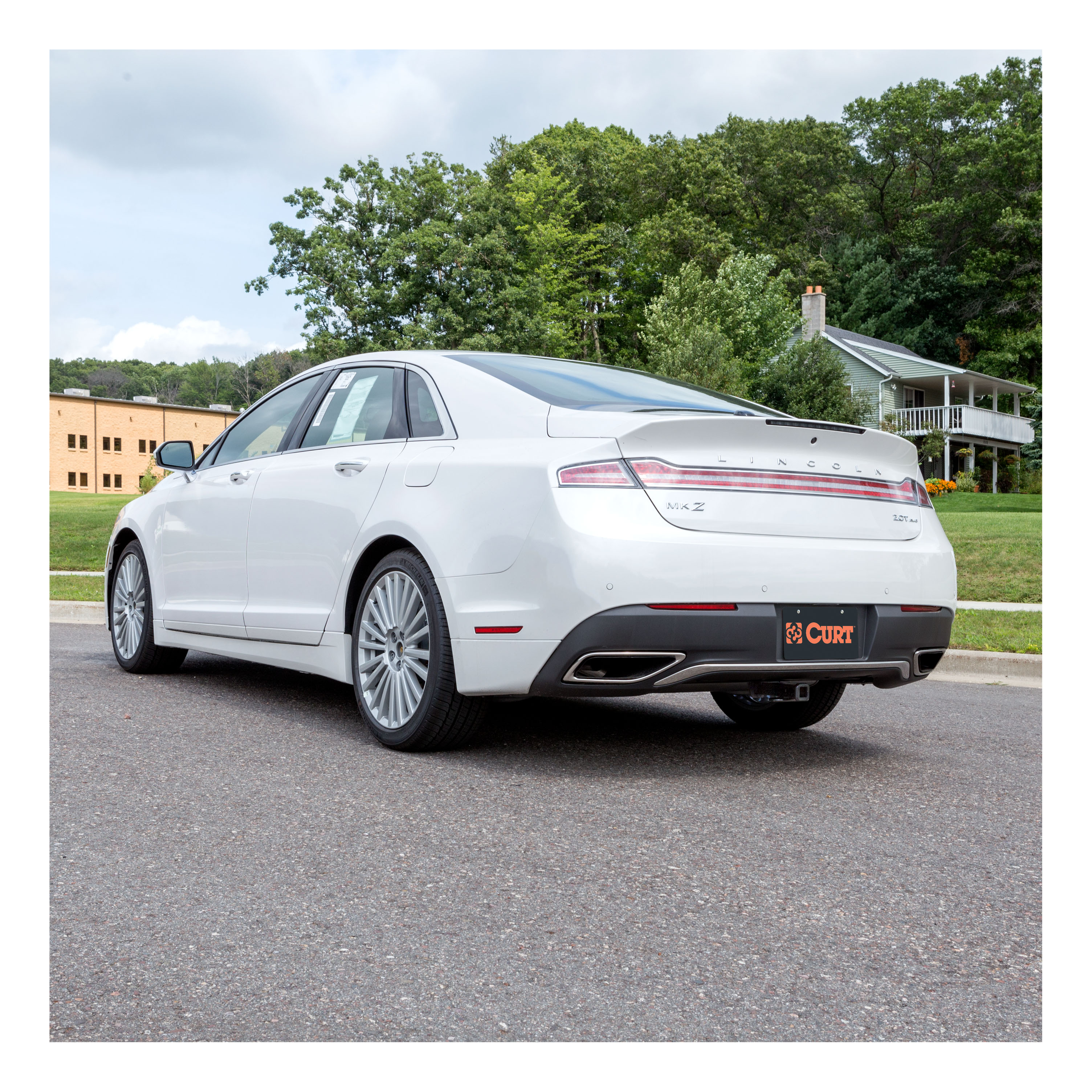 2017 - 2020 Lincoln MKZ Excluding 3.0L AWD Curt 1-1/4", Class 2 Trailer Tow Hitch + 4-flat Wiring Kit 12091 thumbnail 4