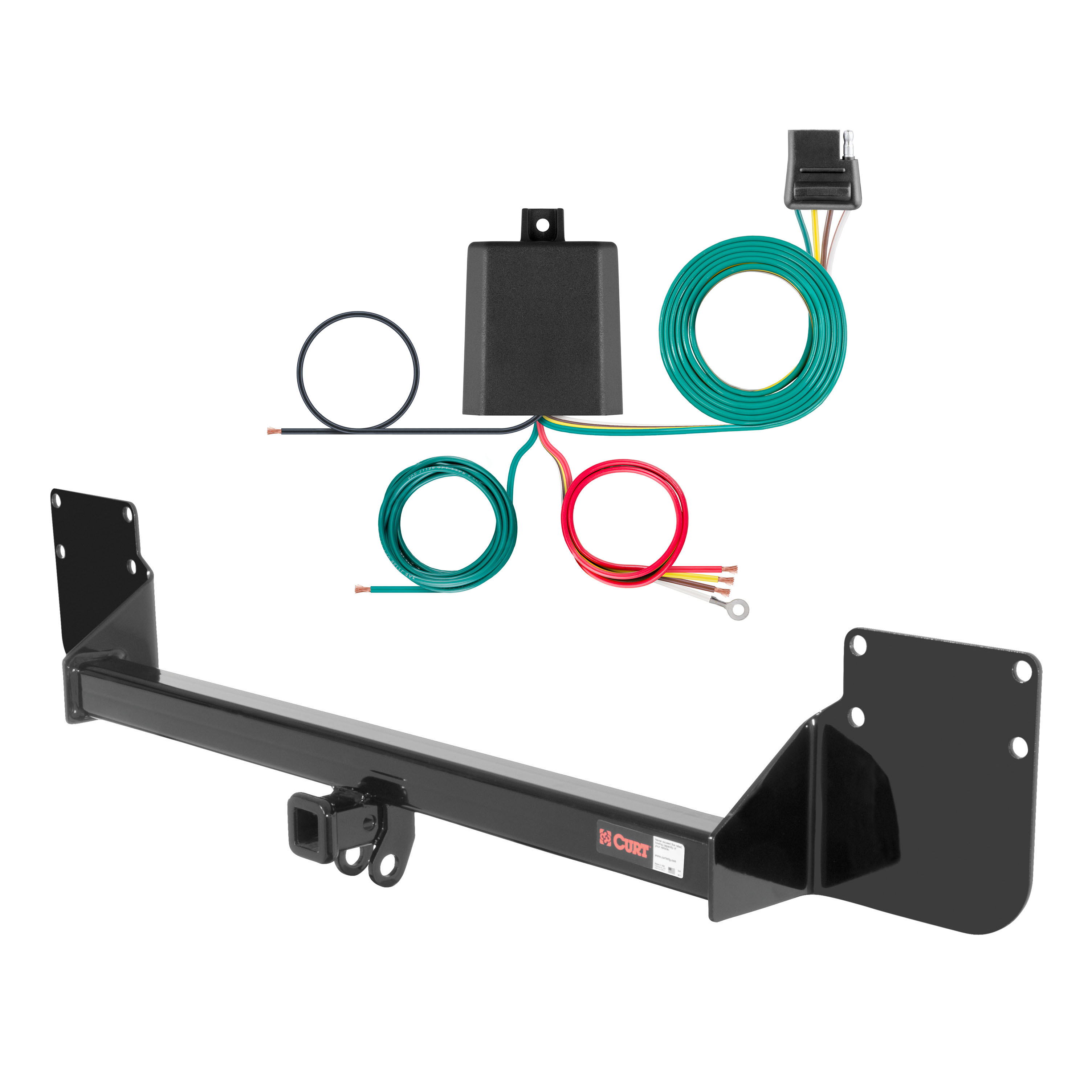 09 - 10 Mercury Cooper Convertible, excluding 'S' model Curt 1-1/4", Class 1 Trailer Tow Hitch + 4-flat Wiring Kit 11160 thumbnail 0