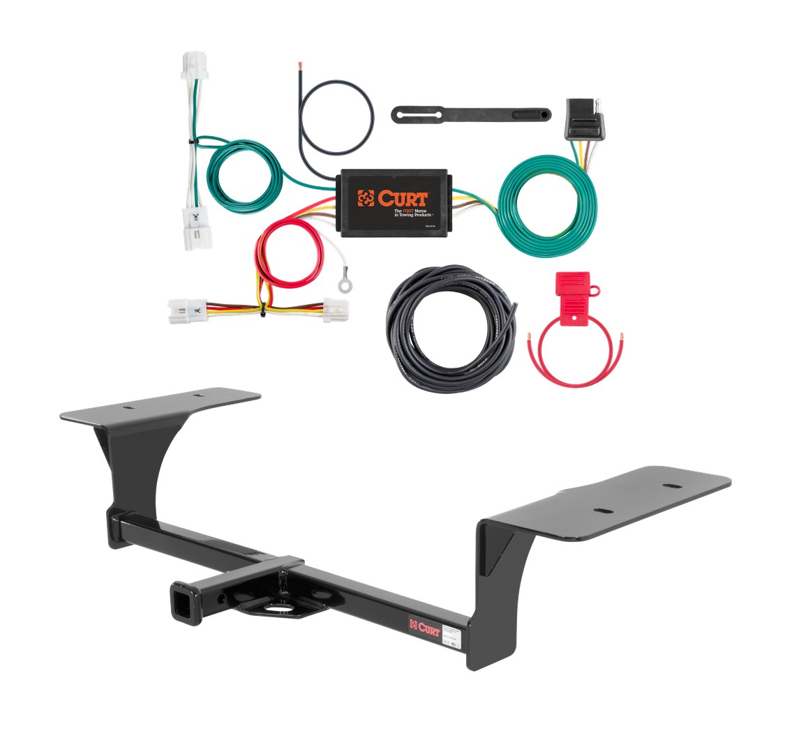 2016 - 2026 Nissan Altima Sedan Curt 1-1/4", Class 1 Trailer Tow Hitch + 4-flat Wiring Kit 11352 thumbnail 0