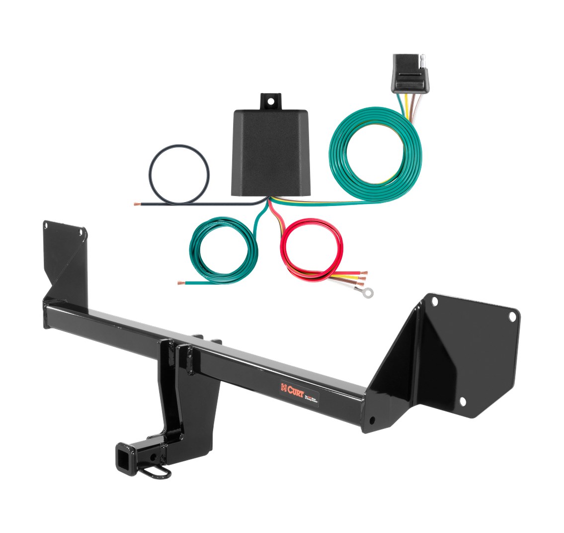 2011 - 2016 MINI Cooper Countryman Curt 1-1/4", Class 1 Trailer Tow Hitch + 4-flat Wiring Kit 11333 thumbnail 0