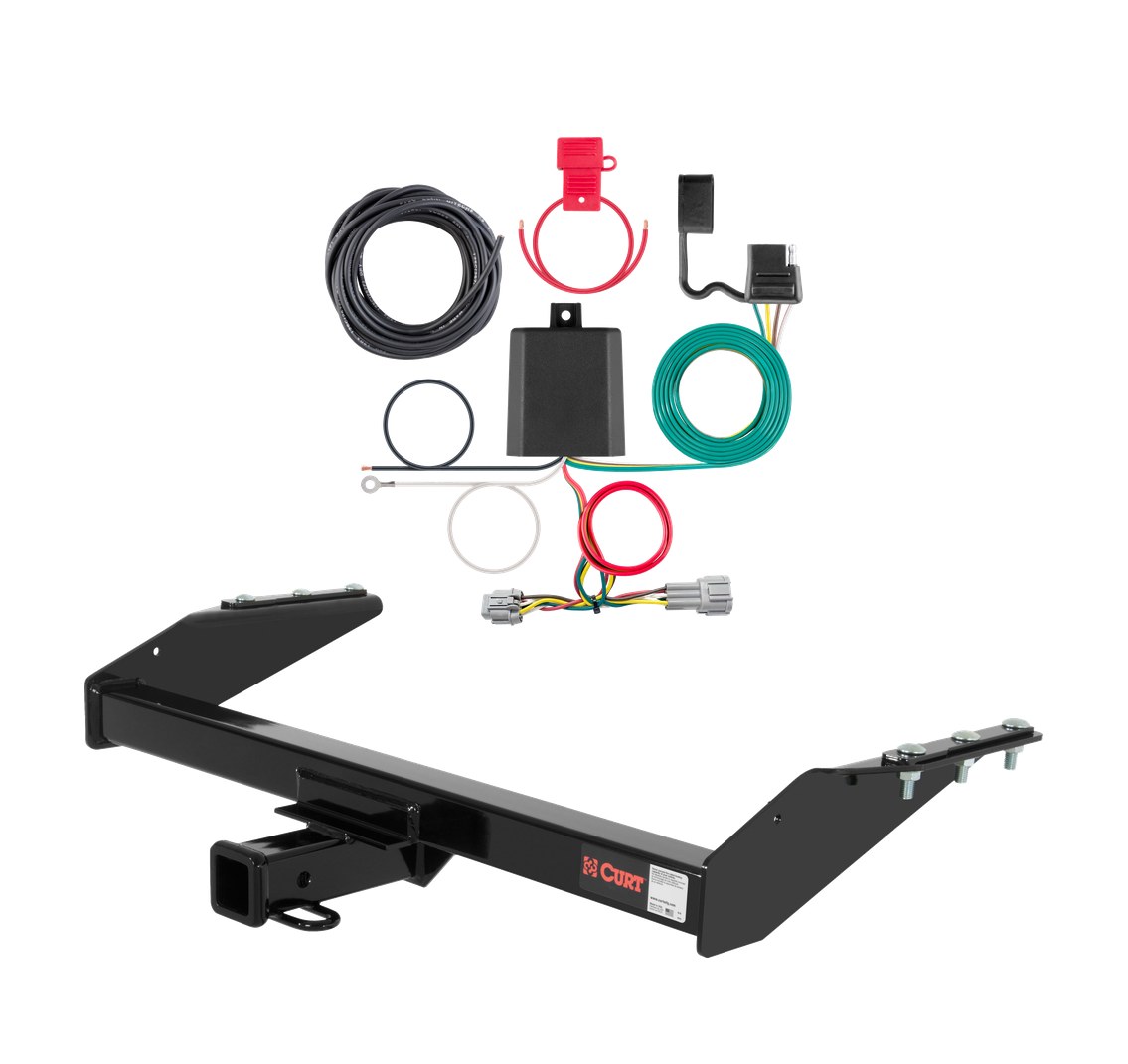 2000 - 2004 Nissan Frontier 2-door, short bed Curt 2", Class 3 Trailer Tow Hitch + 4-flat Wiring Kit 13831 thumbnail 0
