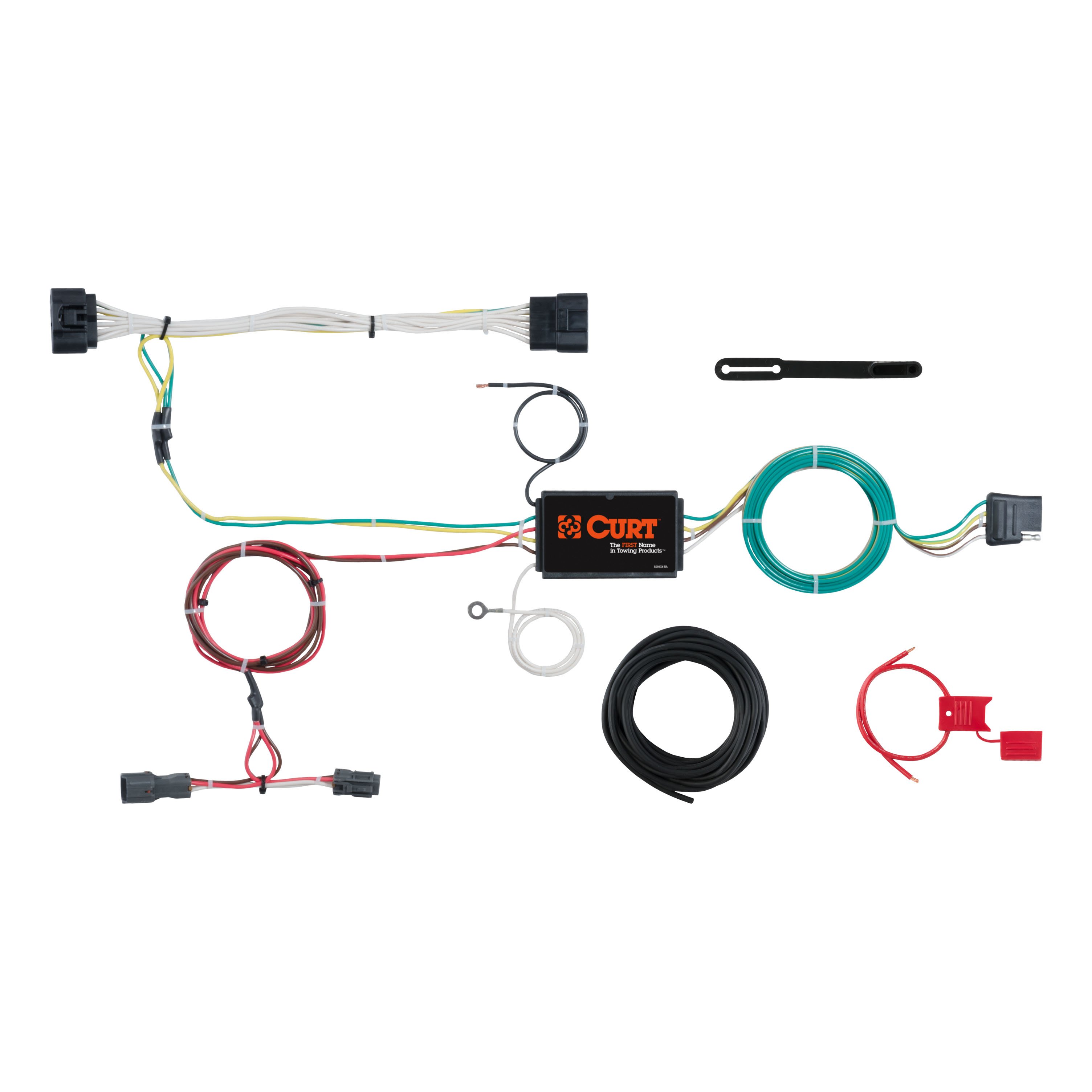 2011 - 2015 Kia Sportage Excluding SX models Curt 2", Class 3 Trailer Tow Hitch + 4-flat Wiring Kit 13066 thumbnail 1