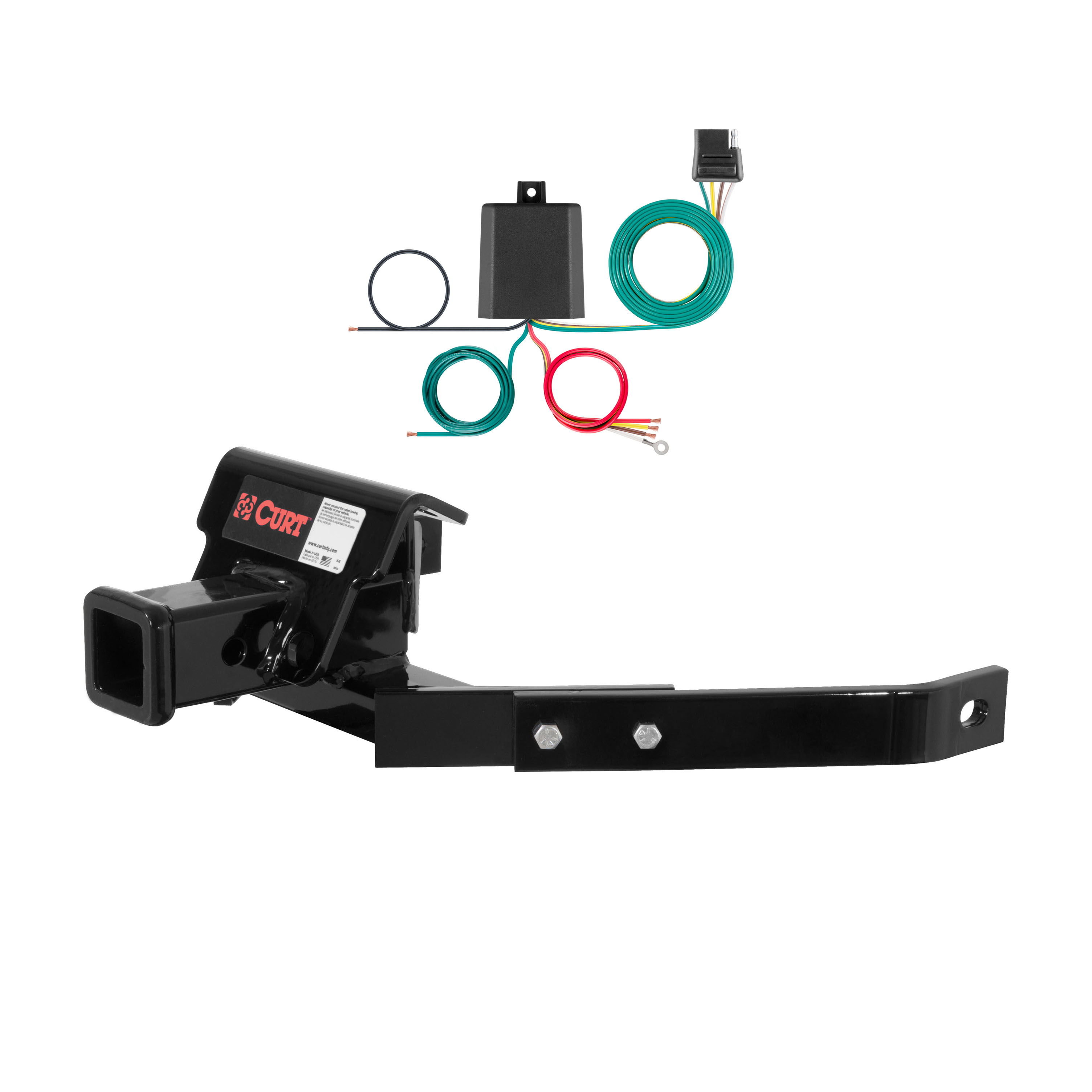 98 - 04 Land Rover Discovery Curt 2", Class 3 Trailer Tow Hitch + 4-flat Wiring Kit 13455 thumbnail 0