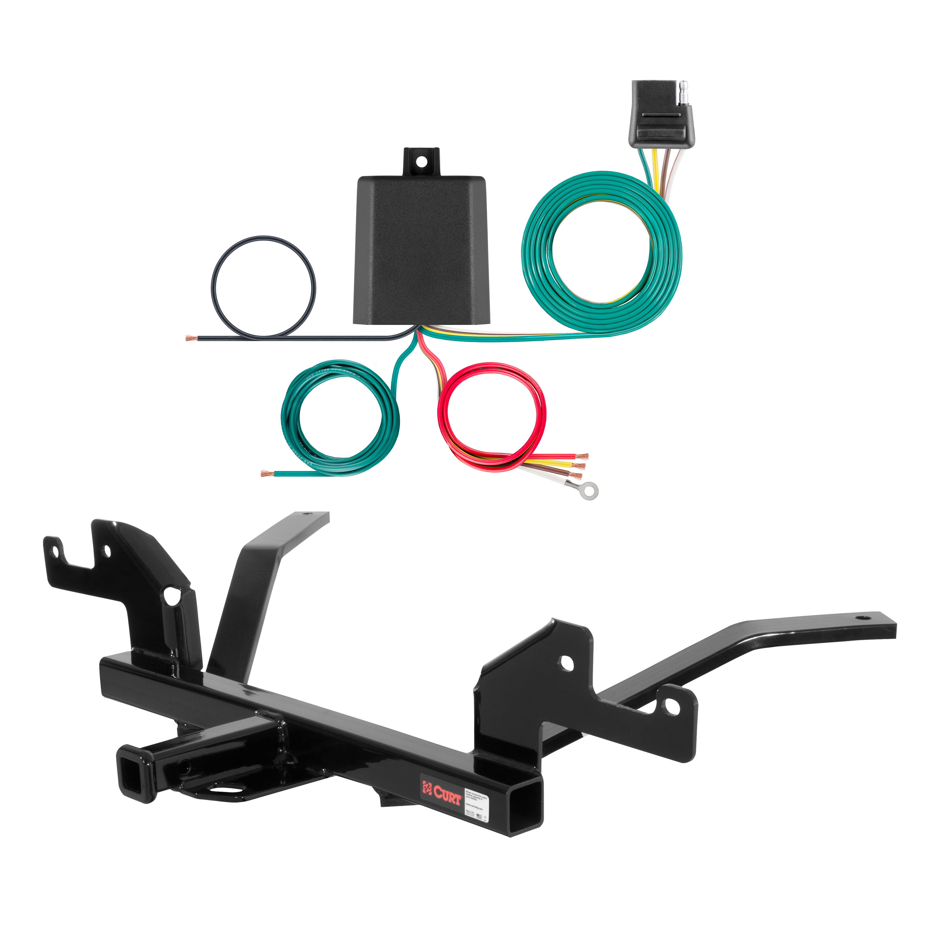 92 - 98 Oldsmobile Achieva Curt 1-1/4", Class 2 Trailer Tow Hitch + 4-flat Wiring Kit 12073 thumbnail 0