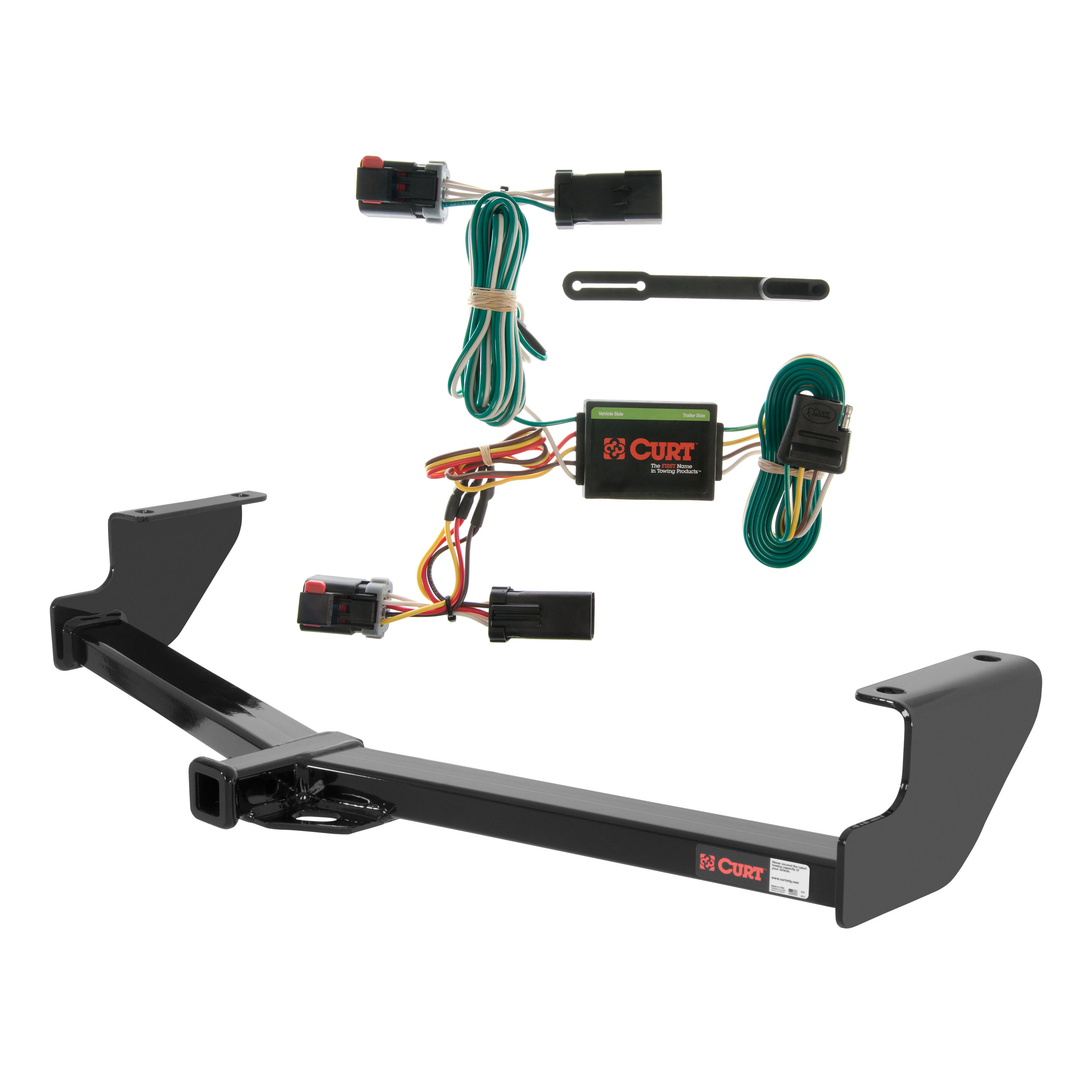 96 - 00 Plymouth Voyager Excluding Stow 'n Go Curt 1-1/4", Class 2 Trailer Tow Hitch + 4-flat Wiring Kit 12094 thumbnail 0