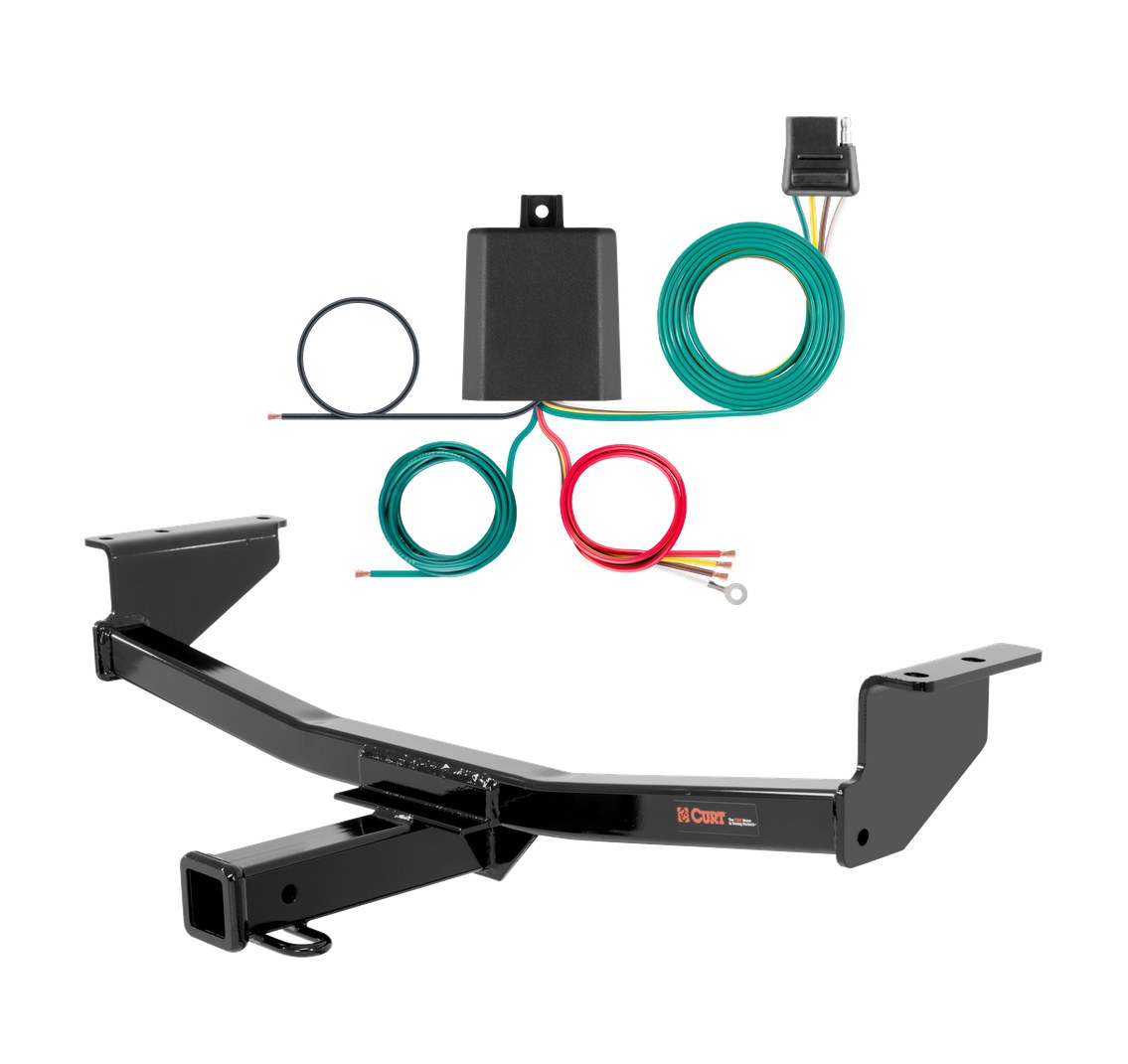 2014 - 2015 Nissan Rogue Select Curt 2", Class 3 Trailer Tow Hitch + 4-flat Wiring Kit 13204 thumbnail 0