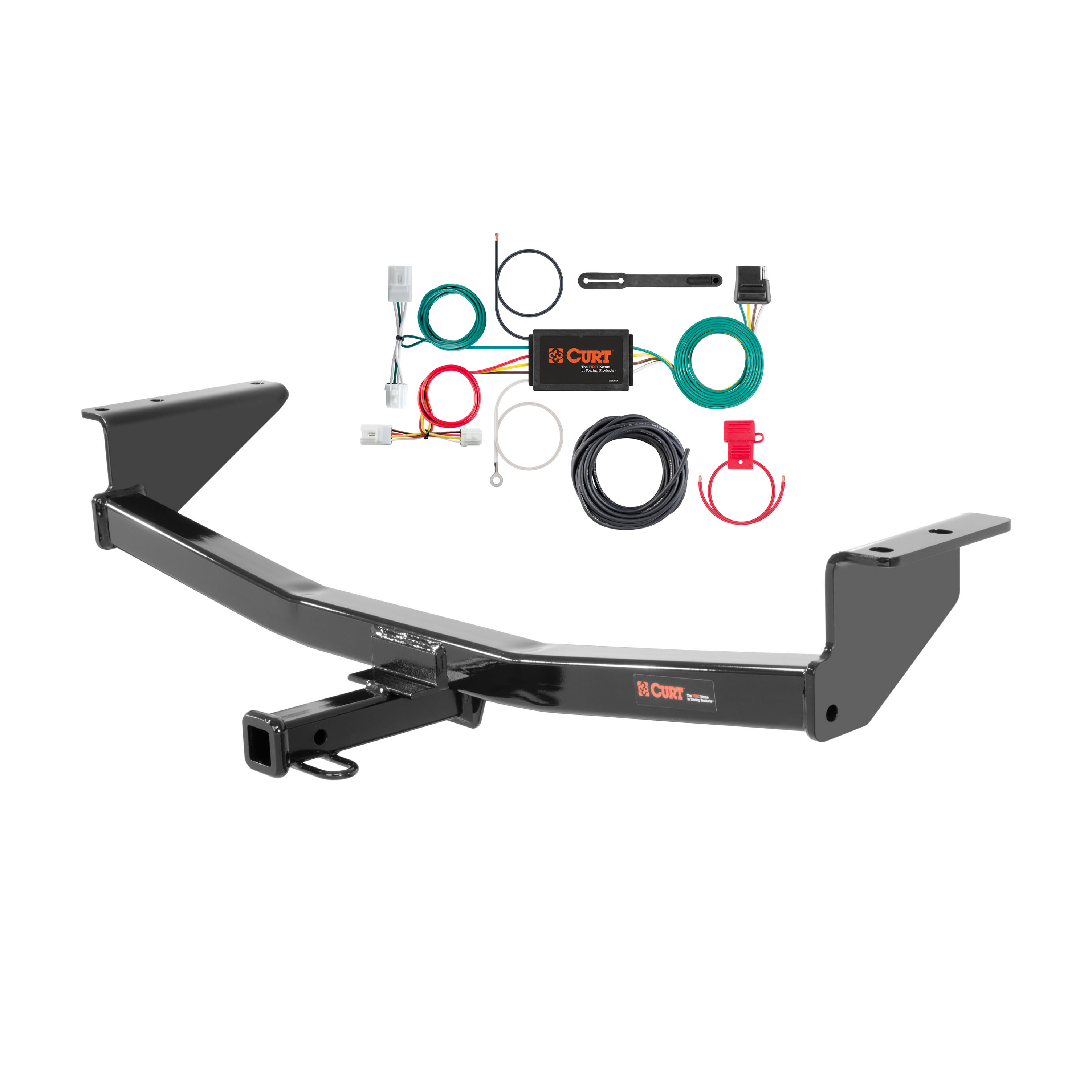 08 - 20 Nissan Rogue Excluding Krom Curt 1-1/4", Class 2 Trailer Tow Hitch + 4-flat Wiring Kit 12122 thumbnail 0