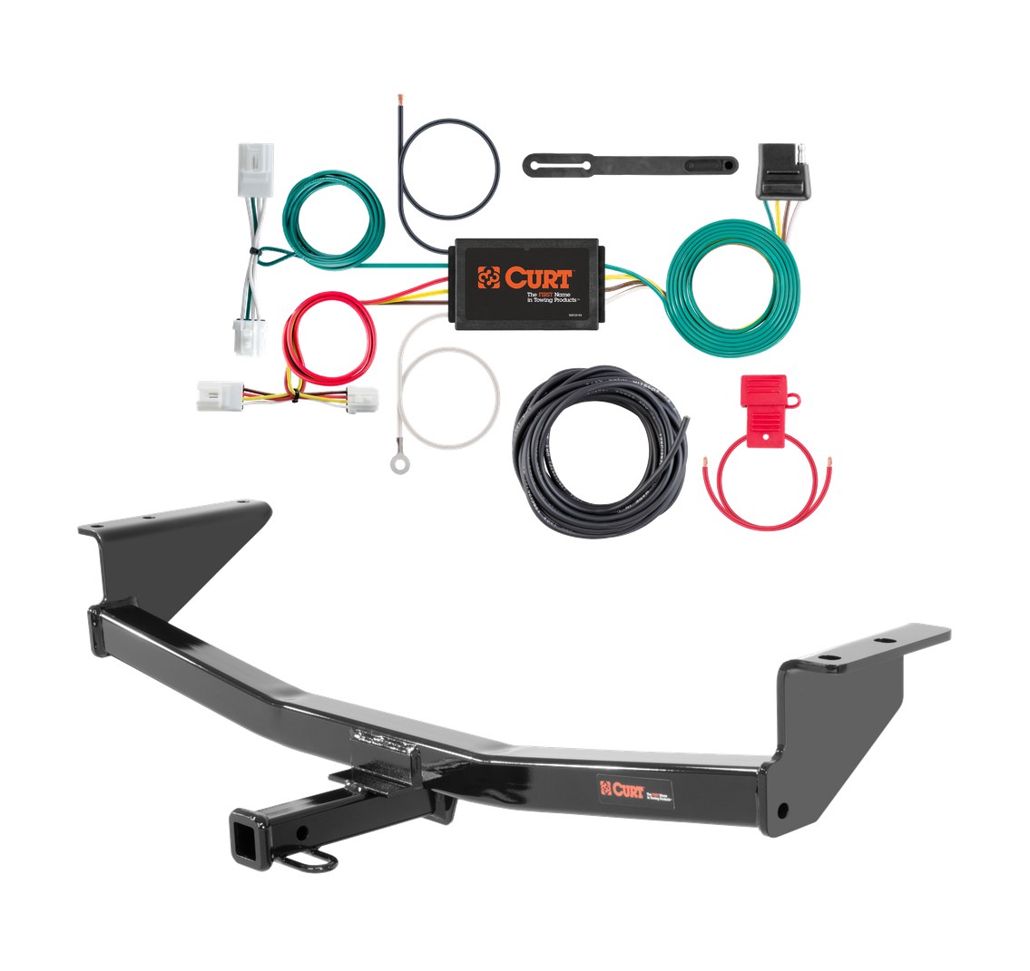 2008 - 2020 Nissan Rogue Excluding Krom Curt 1-1/4", Class 2 Trailer Tow Hitch + 4-flat Wiring Kit 12122 thumbnail 0