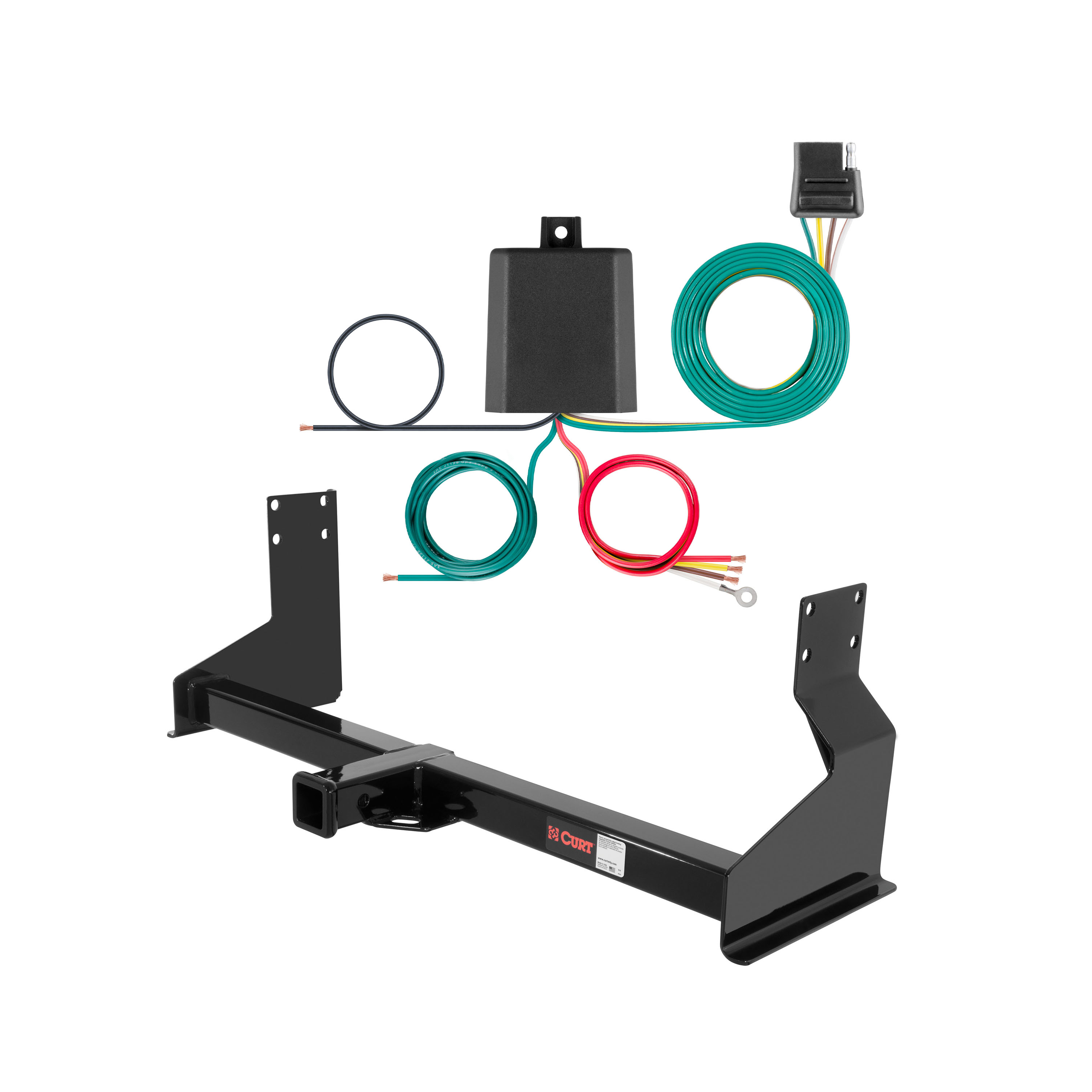 10 - 24 Mercedes-Benz Sprinter 2500 Cargo van with factory step bumper, excluding rear door step Curt 2", Class 3 Trailer Tow Hitch + 4-flat Wiring Kit 13358 thumbnail 0