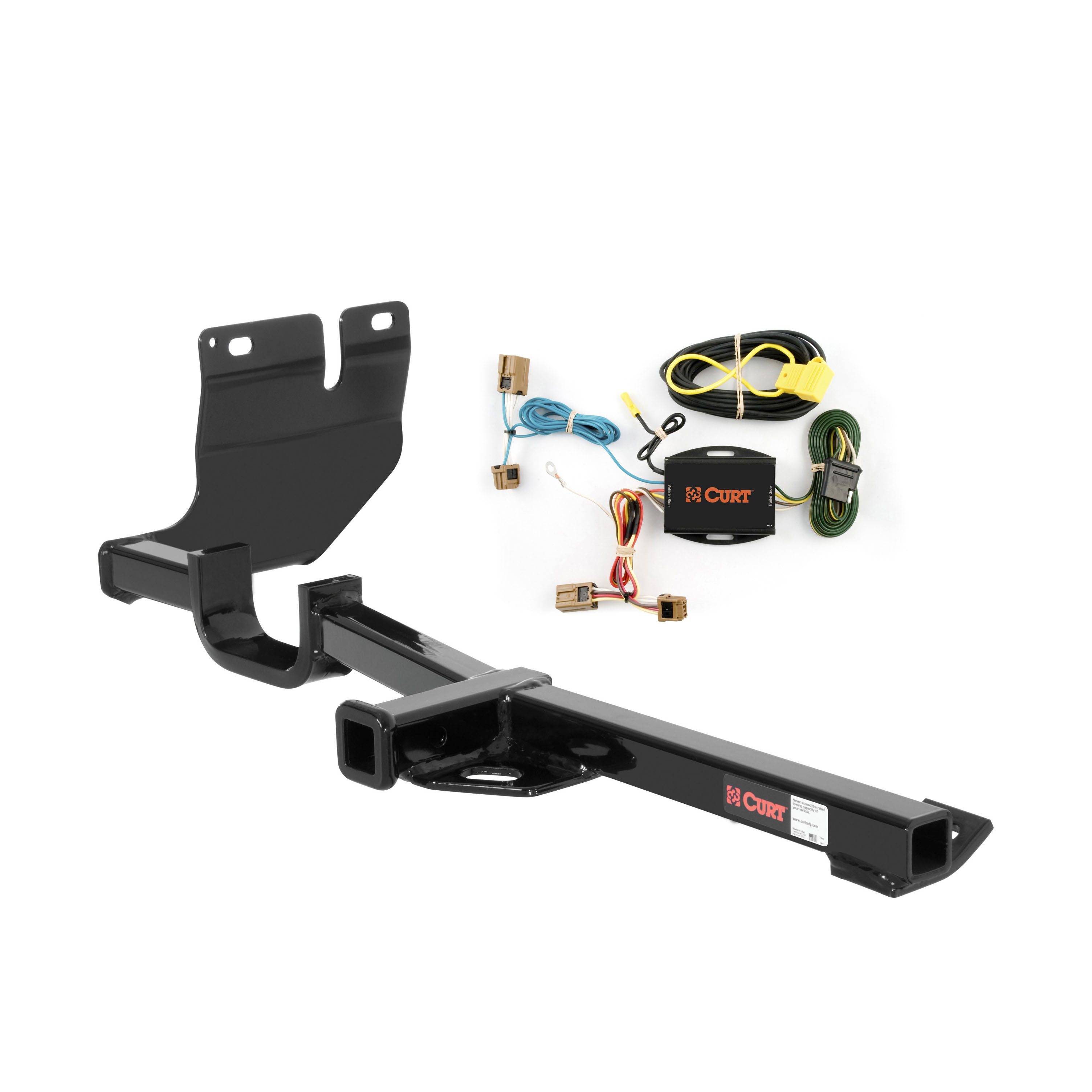 07 - 11 Nissan Versa Sedan Curt 1-1/4", Class 1 Trailer Tow Hitch + 4-flat Wiring Kit 11348 thumbnail 0