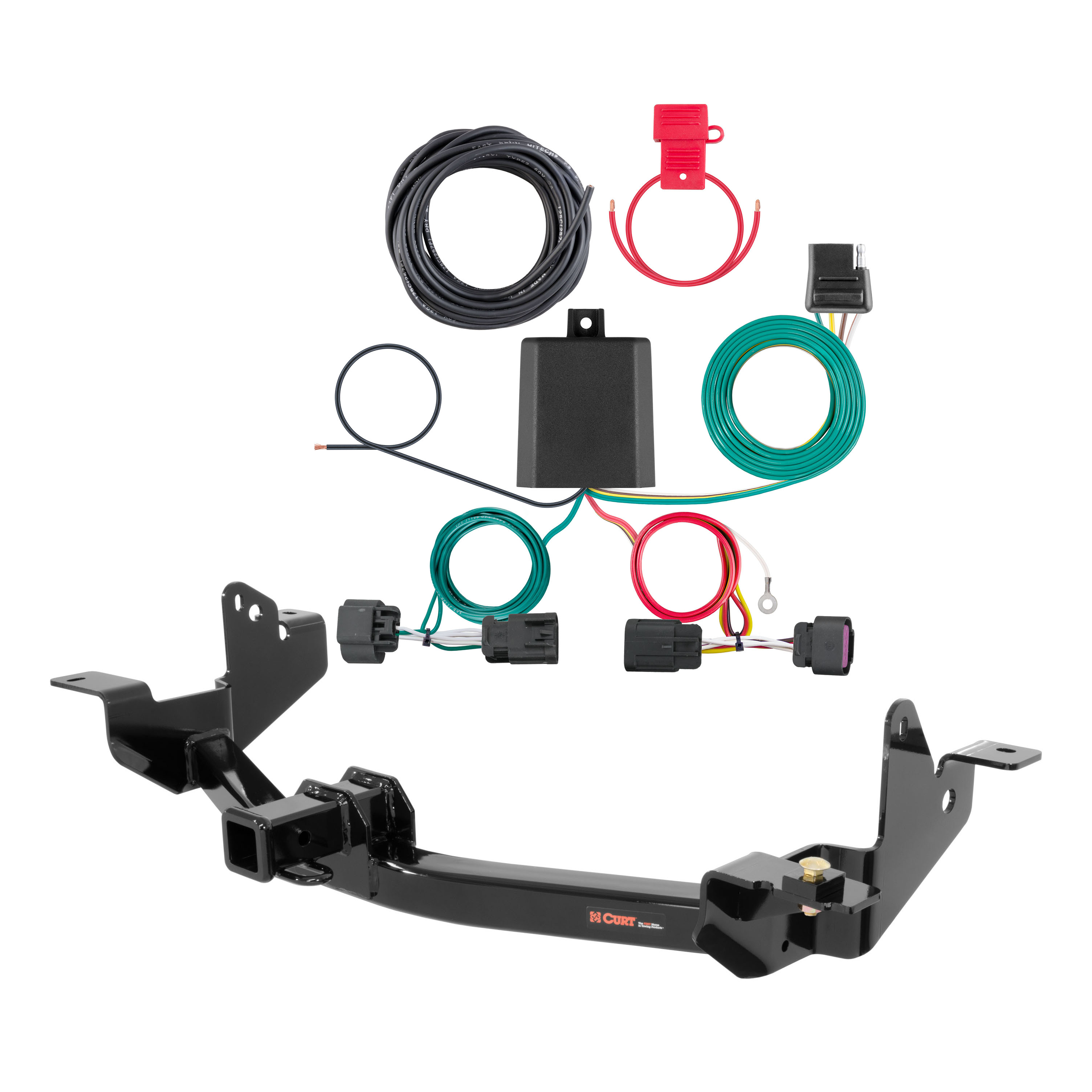 14 - 23 Ram ProMaster 3500 Standard length cargo van Curt 2", Class 3 Trailer Tow Hitch + 4-flat Wiring Kit 13207 thumbnail 0