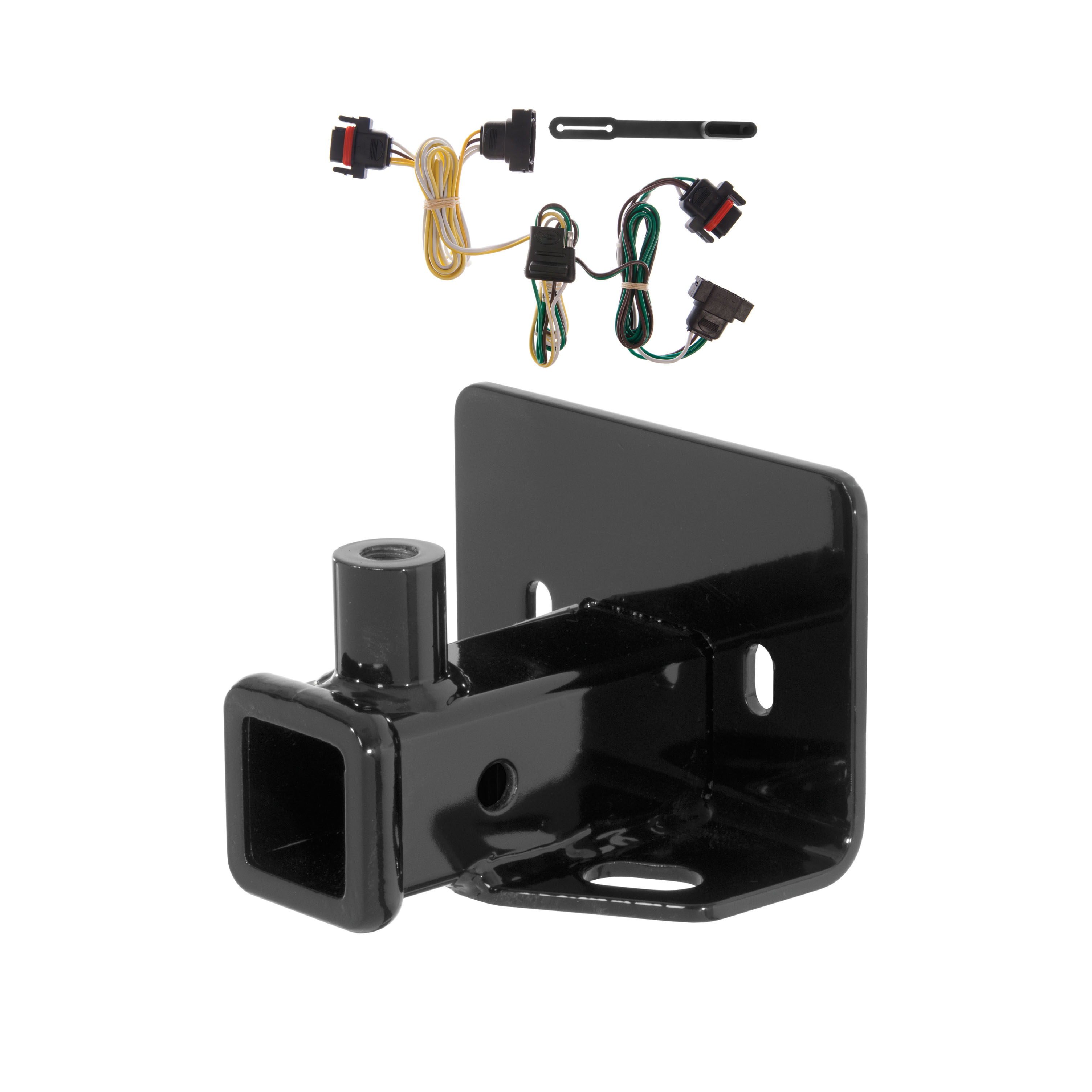 06 - 09 Mitsubishi Raider Curt 2", Class 3 Trailer Tow Hitch + 4-flat Wiring Kit 13229-1 thumbnail 0