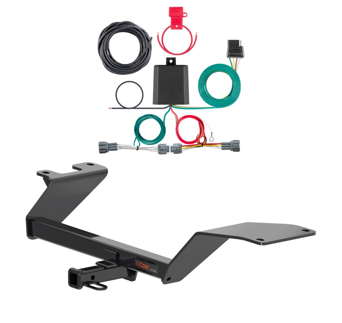 2018 - 2024 Nissan Kicks Curt 1-1/4", Class 1 Trailer Tow Hitch + 4-flat Wiring Kit 11563 thumbnail 0