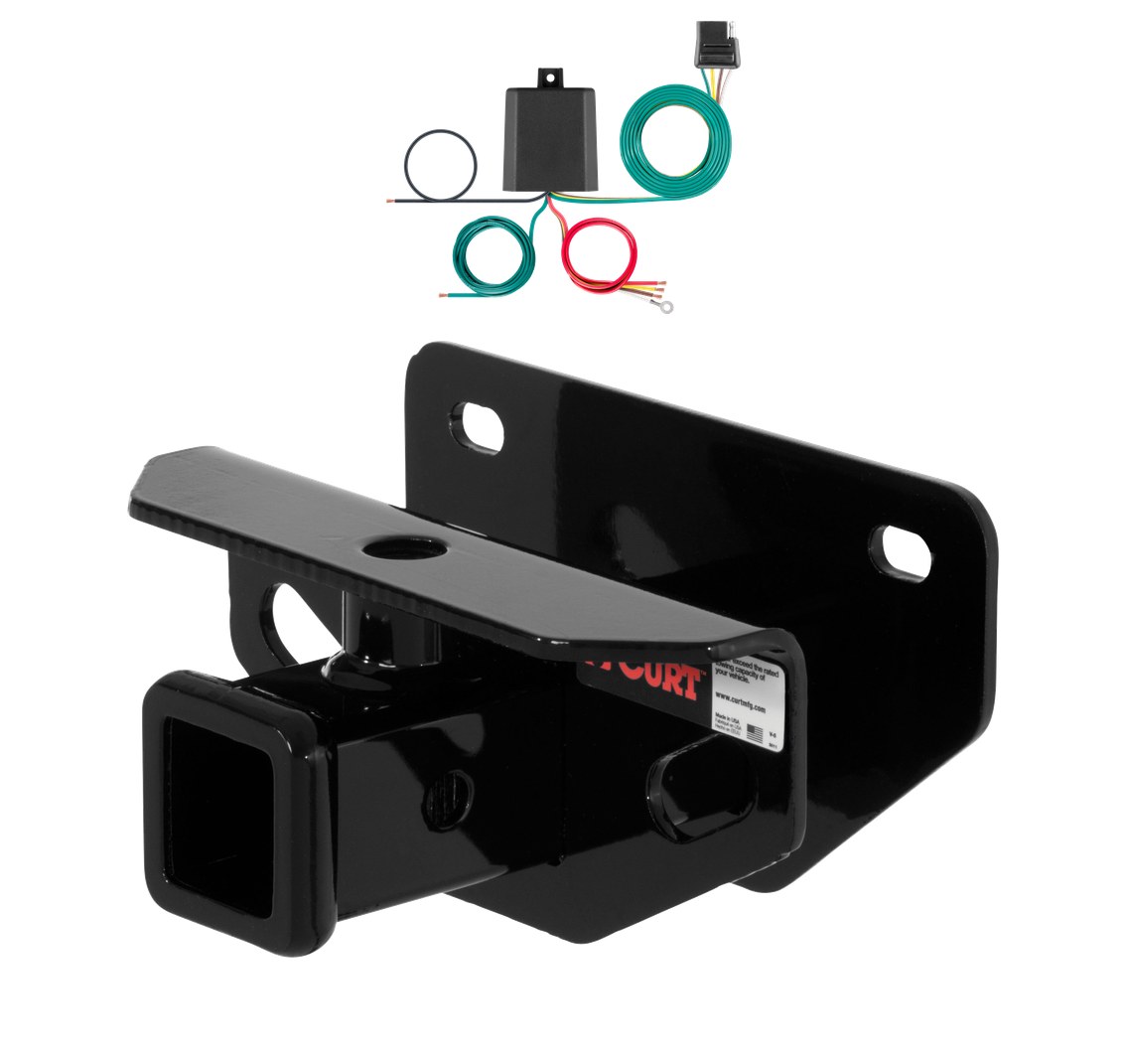 2011 - 2013 RAM 2500 6' bed, excluding factory receiver Curt 2", Class 3 Trailer Tow Hitch + 4-flat Wiring Kit 13333 thumbnail 0