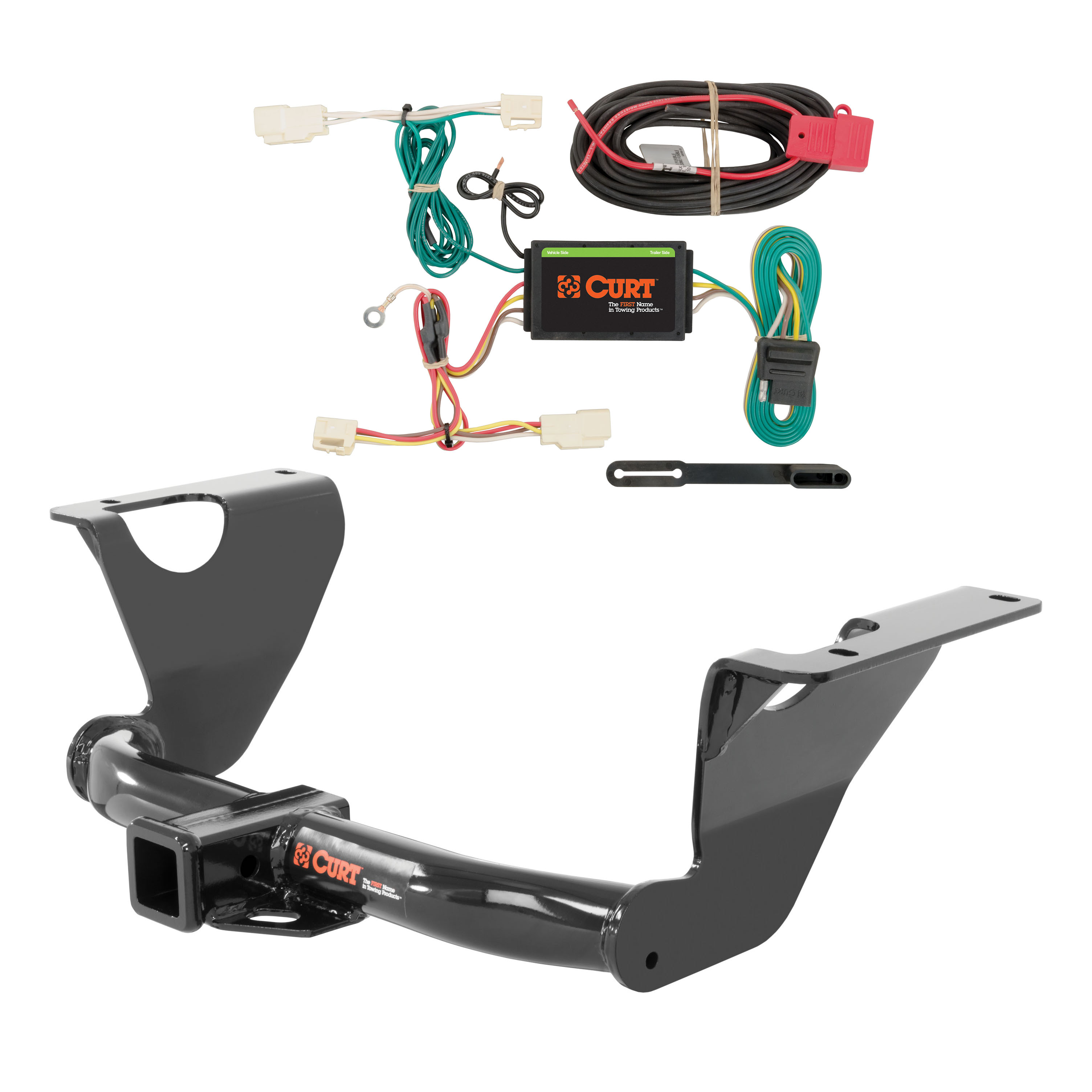 15 - 19 Subaru Legacy Sedan Curt 2", Class 3 Trailer Tow Hitch + 4-flat Wiring Kit 13390 thumbnail 0