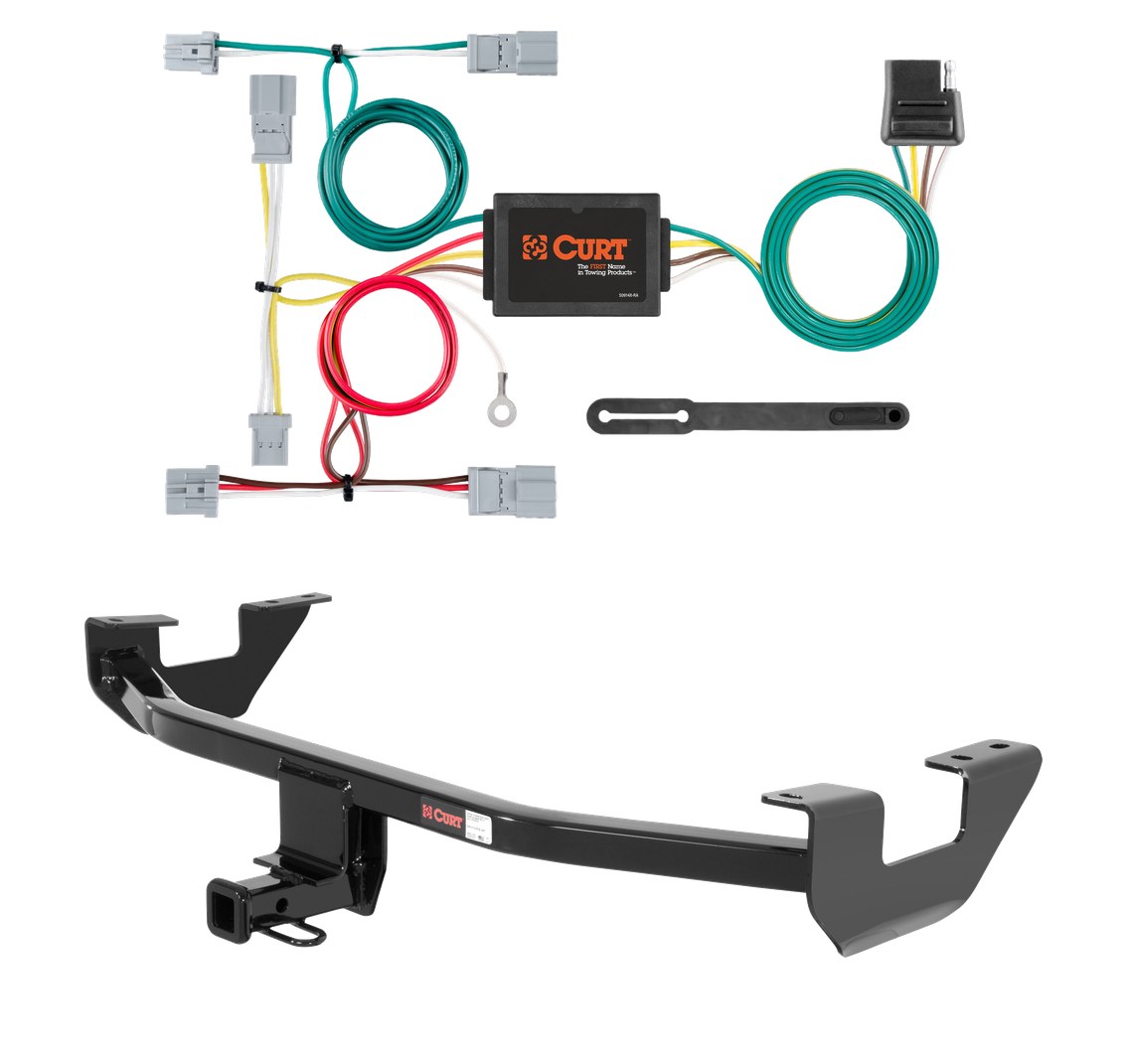 2010 - 2013 Mazda 3 Sedan Curt 1-1/4", Class 1 Trailer Tow Hitch + 4-flat Wiring Kit 11393 thumbnail 0
