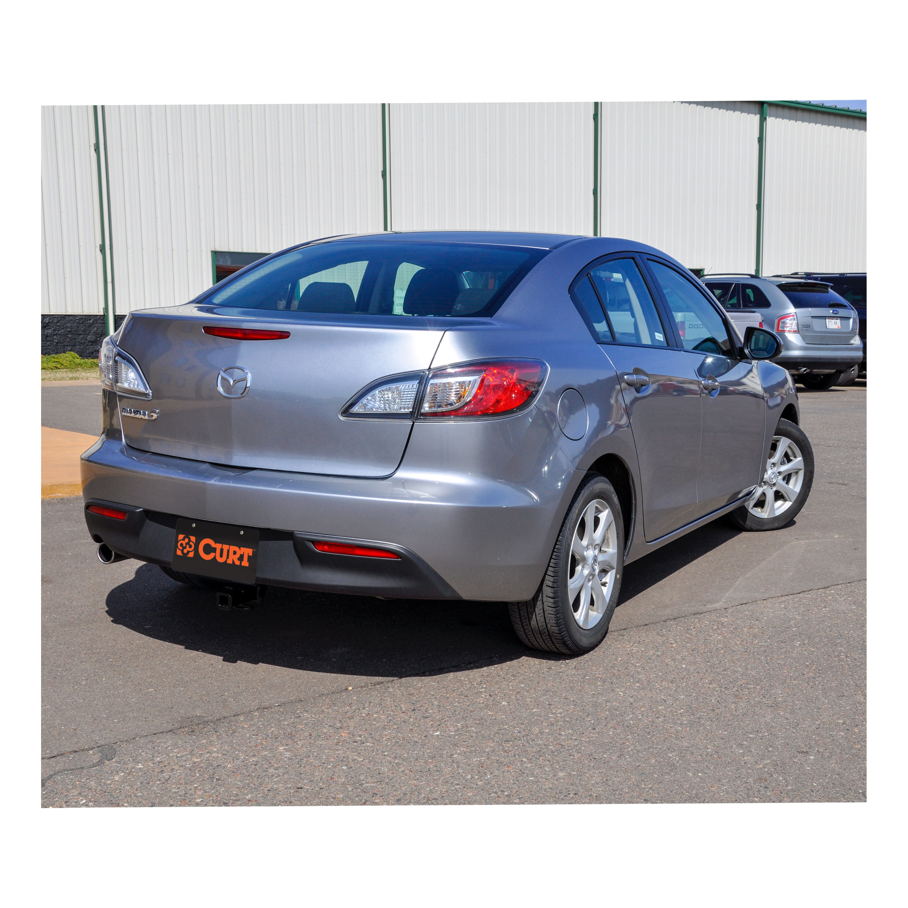 2010 - 2013 Mazda 3 Sedan Curt 1-1/4", Class 1 Trailer Tow Hitch + 4-flat Wiring Kit 11393 thumbnail 4