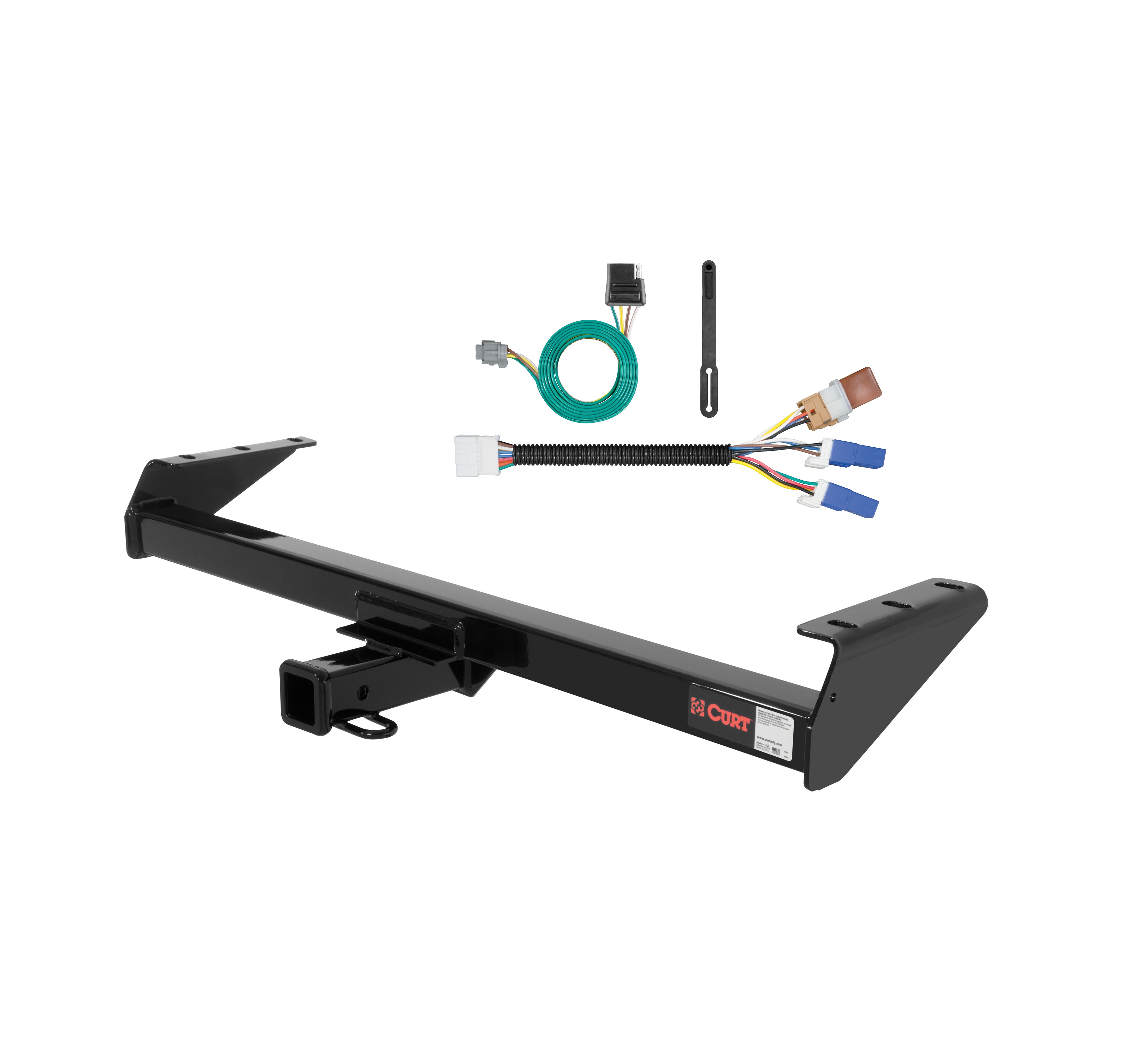 05 - 24 Nissan Frontier Curt 2", Class 3 Trailer Tow Hitch + 4-flat Wiring Kit 13241-1 thumbnail 0