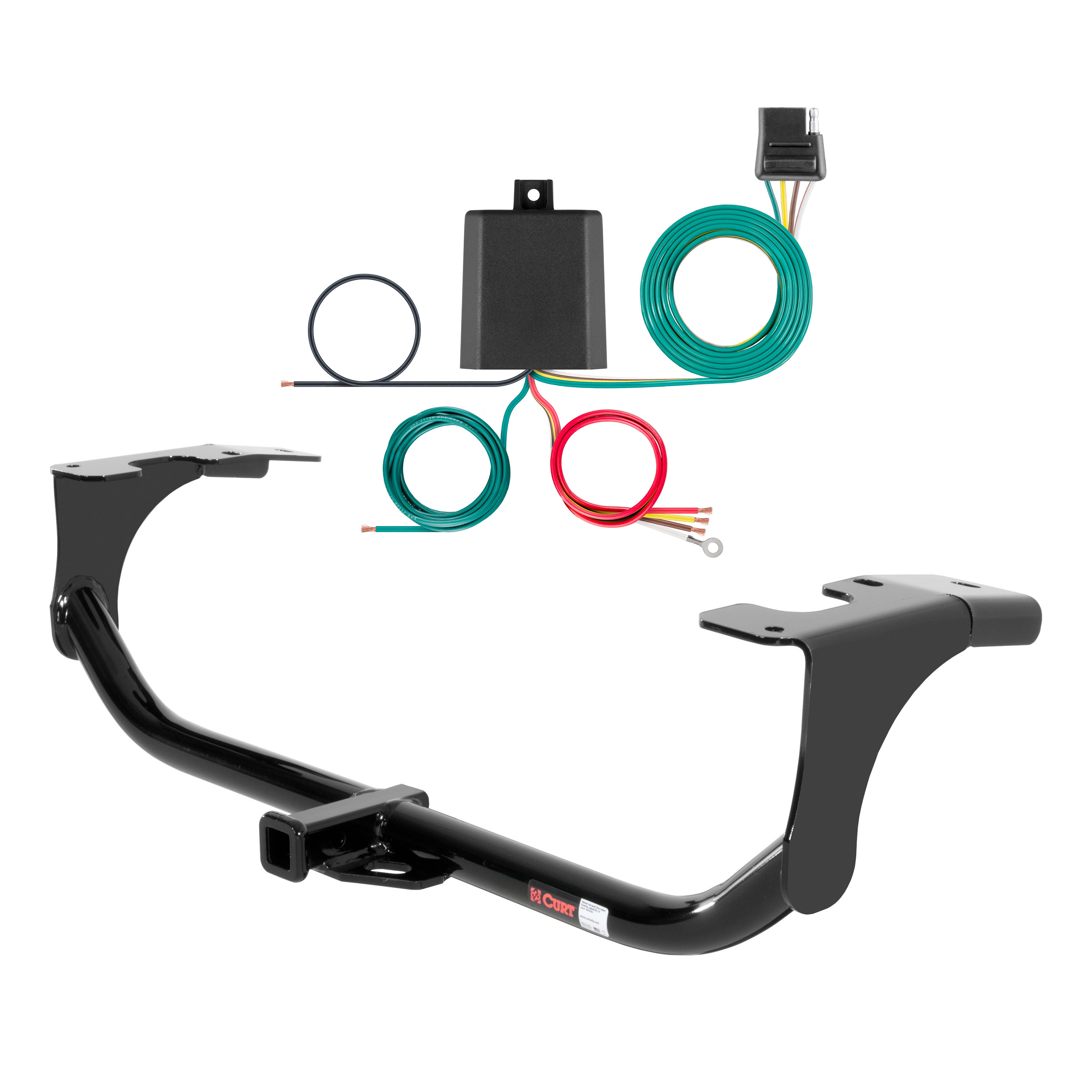 08 - 15 Smart Fortwo Excluding Brabus Curt 1-1/4", Class 1 Trailer Tow Hitch + 4-flat Wiring Kit 11020 thumbnail 0