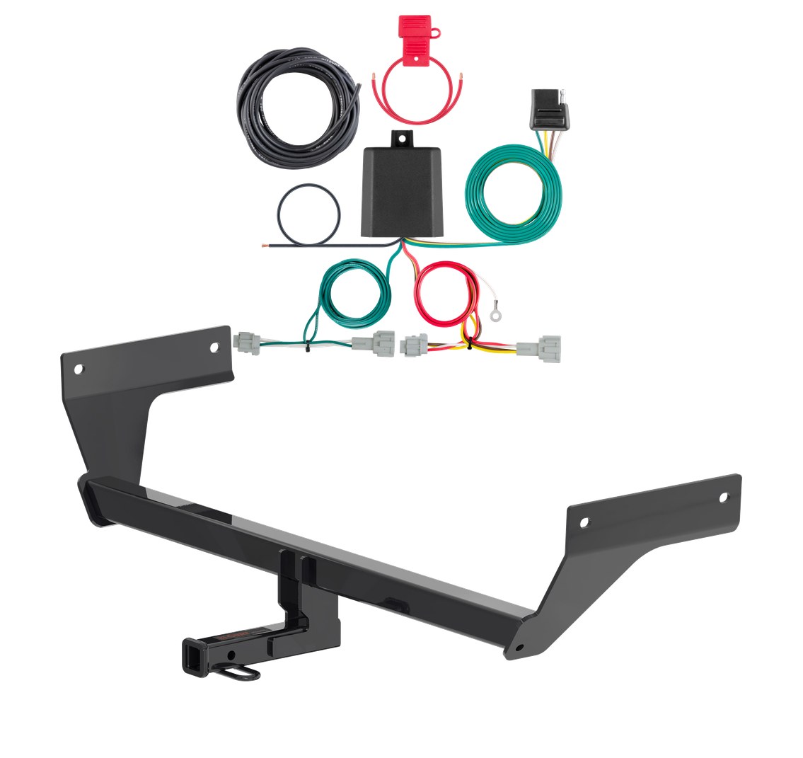 2021 - 2026 Nissan Rogue Curt 1-1/4", Class 2 Trailer Tow Hitch + 4-flat Wiring Kit 12202 thumbnail 0