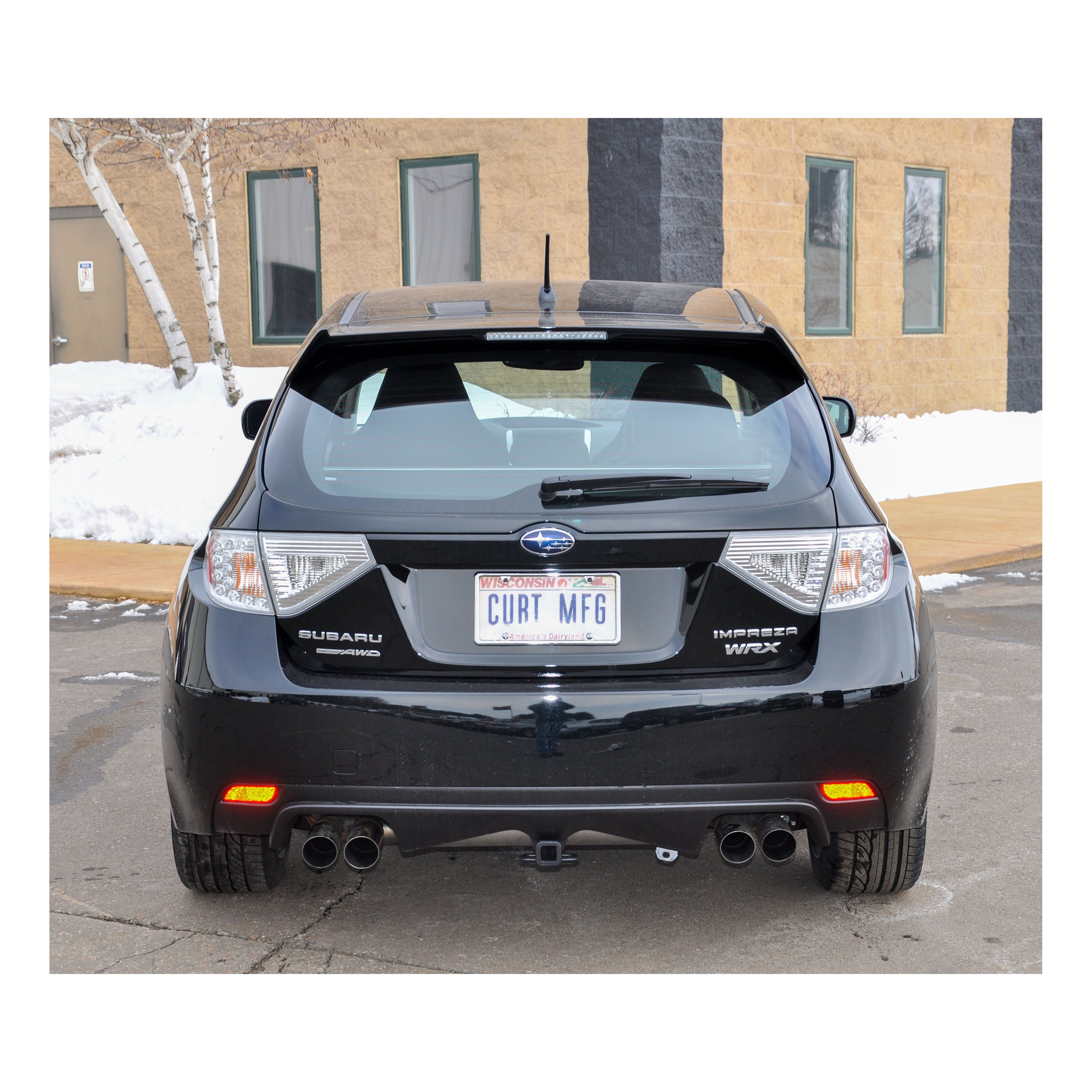 2012 - 2014 Subaru Impreza Hatchback, WRX and WRX STI Curt 1-1/4", Class 1 Trailer Tow Hitch + 4-flat Wiring Kit 11120 thumbnail 4