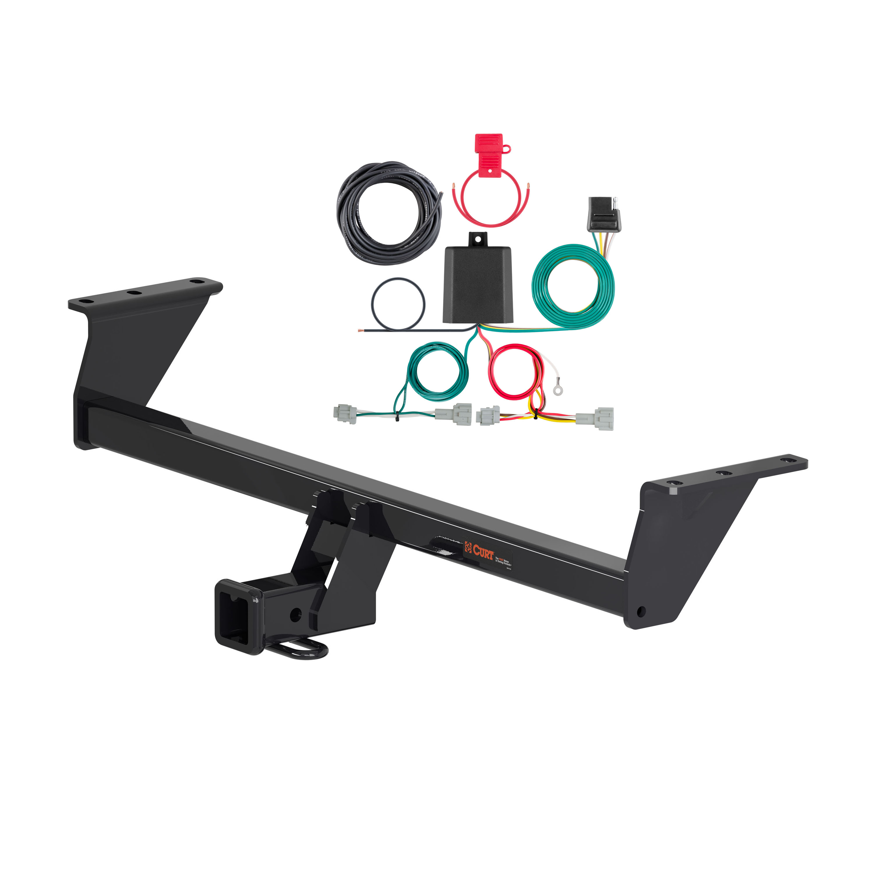 17 - 22 Nissan Rogue Sport Curt 2", Class 3 Trailer Tow Hitch + 4-flat Wiring Kit 13377 thumbnail 0