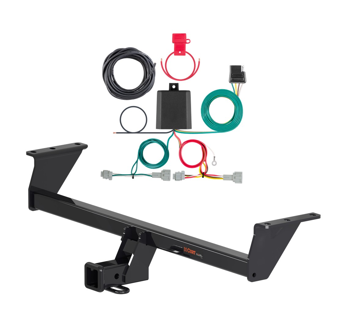 2017 - 2019 Nissan Rogue Sport Curt 2", Class 3 Trailer Tow Hitch + 4-flat Wiring Kit 13377 thumbnail 0