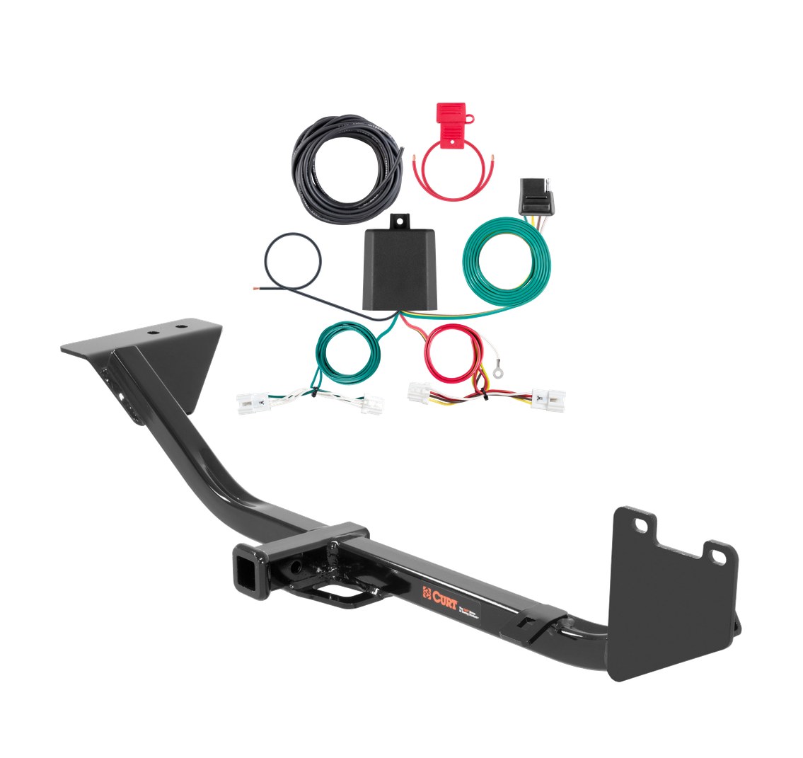 2020 - 2022 Nissan Sentra Sedan, excluding SR, SR Turbo and Nismo Curt 1-1/4", Class 1 Trailer Tow Hitch + 4-flat Wiring Kit 11349 thumbnail 0