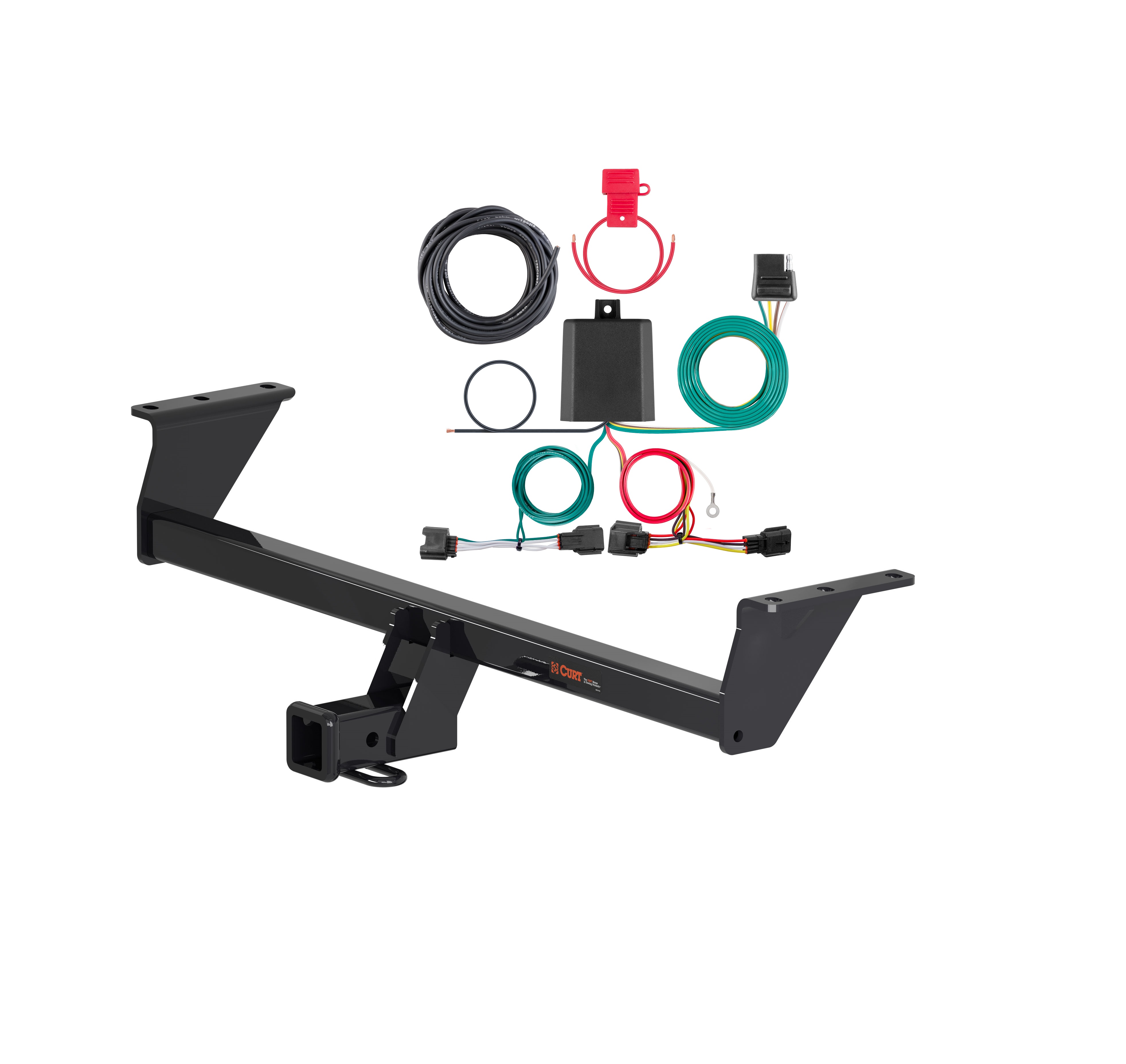 17 - 22 Nissan Rogue Sport Curt 2", Class 3 Trailer Tow Hitch + 4-flat Wiring Kit 13377-1 thumbnail 0