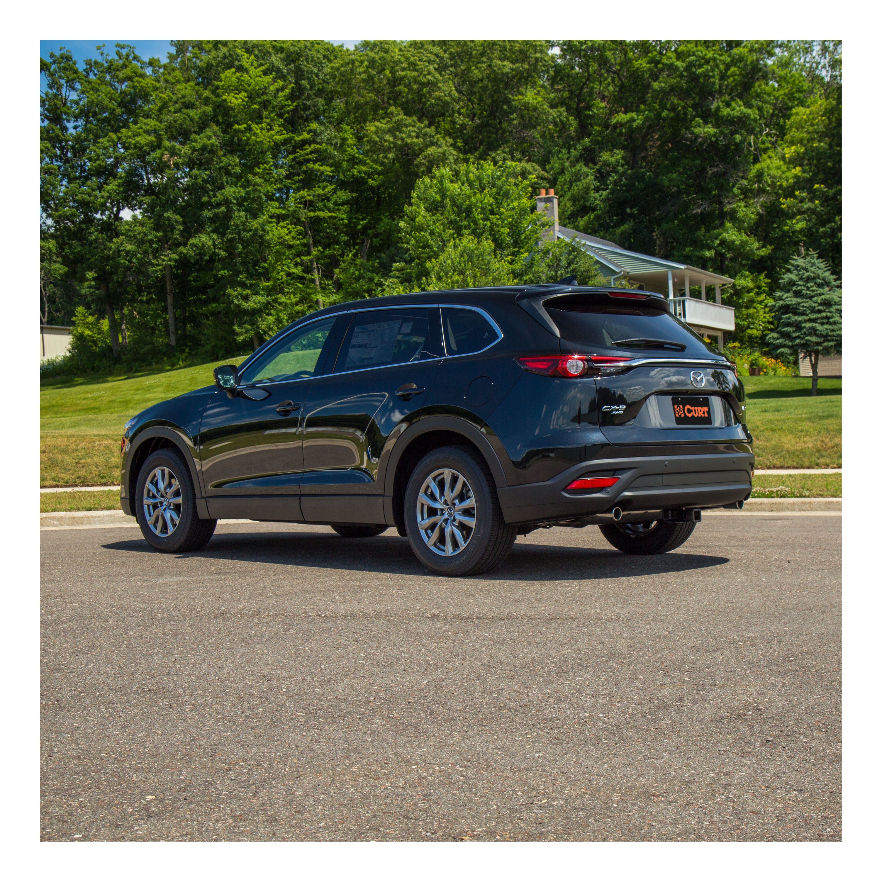 2016 - 2023 Mazda CX-9 Curt 2", Class 3 Trailer Tow Hitch + 4-flat Wiring Kit 13284 thumbnail 4