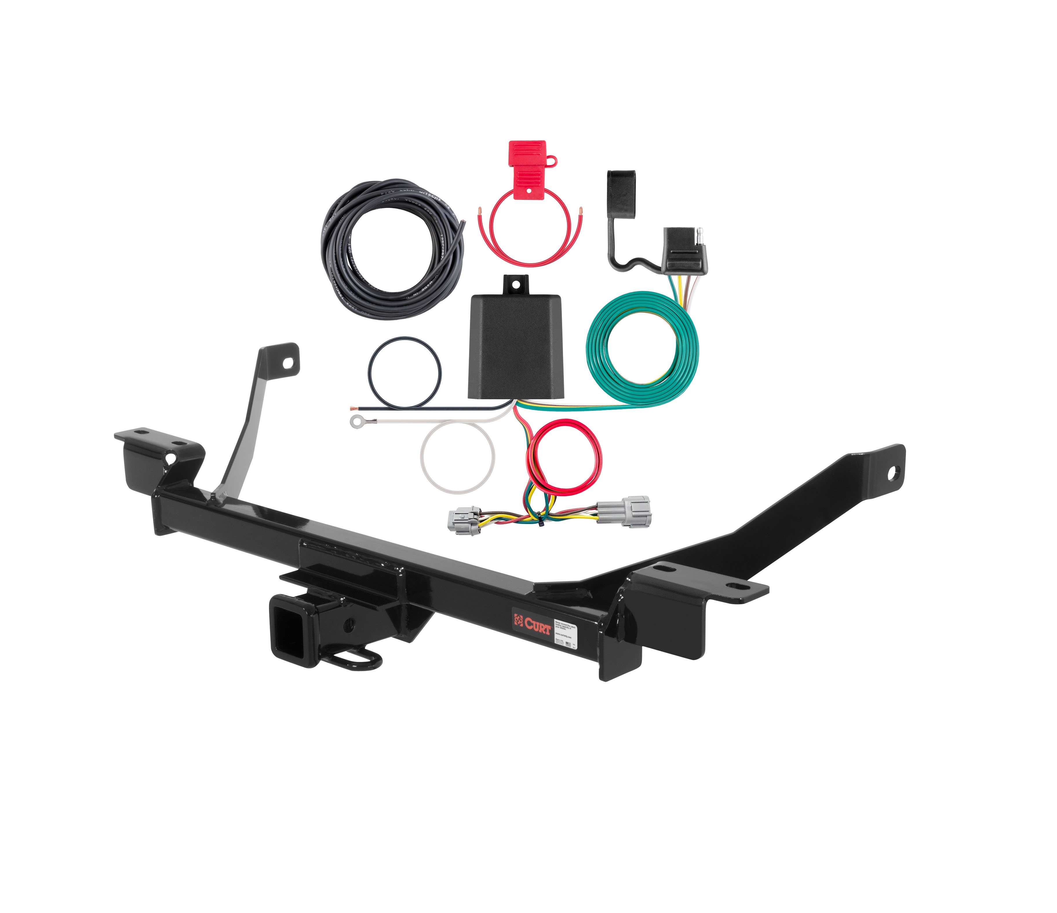 99 - 02 Nissan Quest Curt 2", Class 3 Trailer Tow Hitch + 4-flat Wiring Kit 13572 thumbnail 0